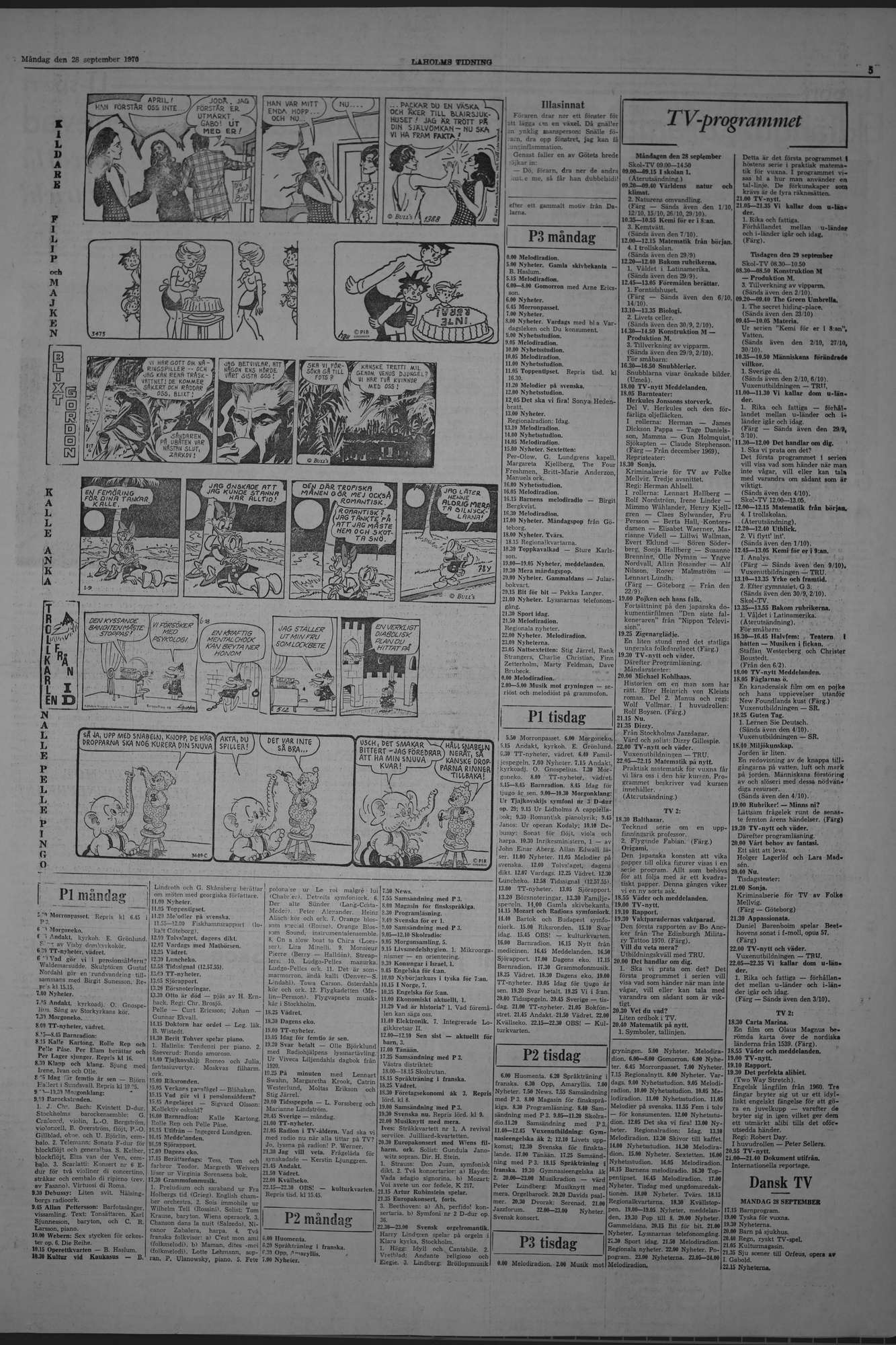 Laholms Tidning Måndag 28 september 1970, sida 5