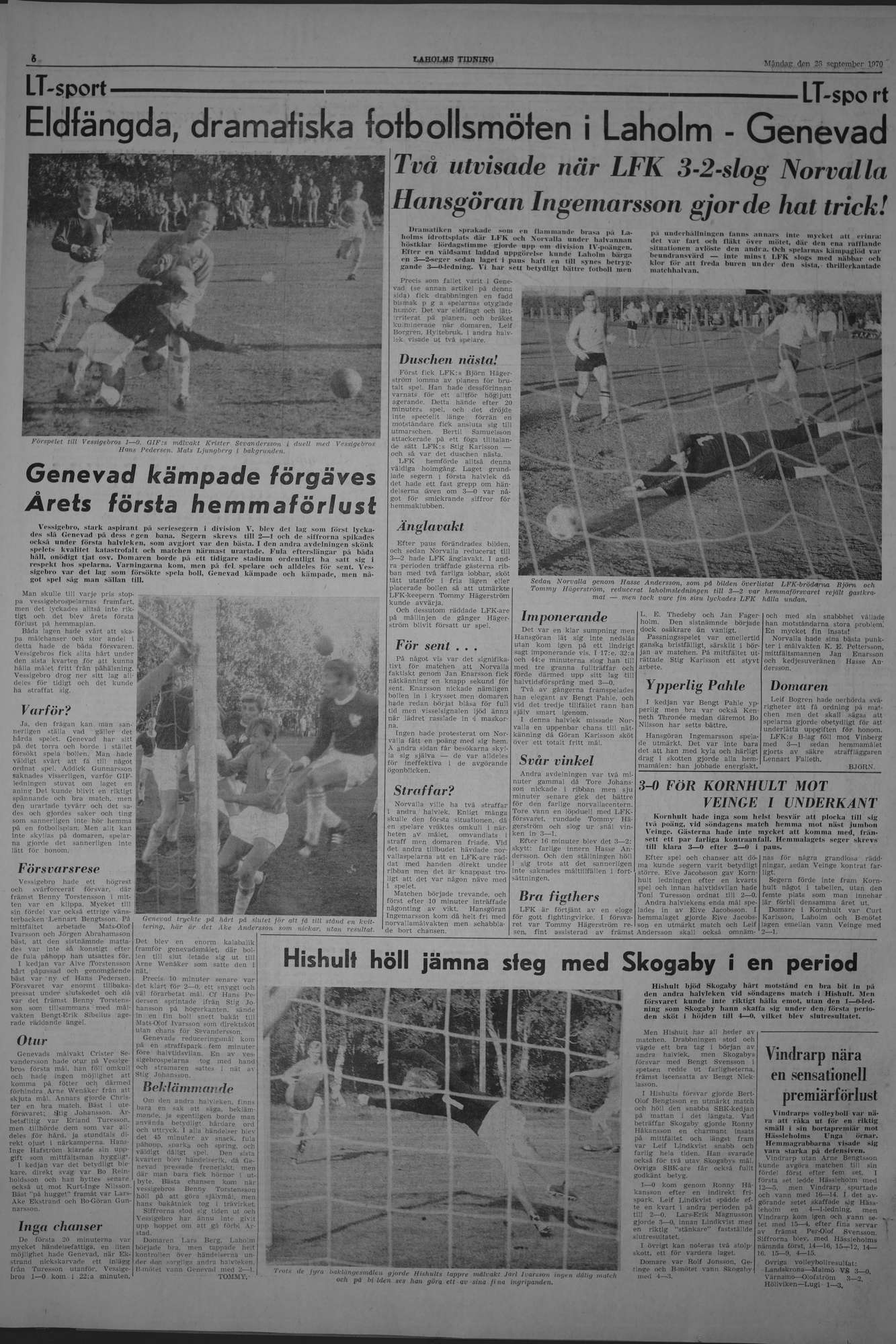 Laholms Tidning Måndag 28 september 1970, sida 6