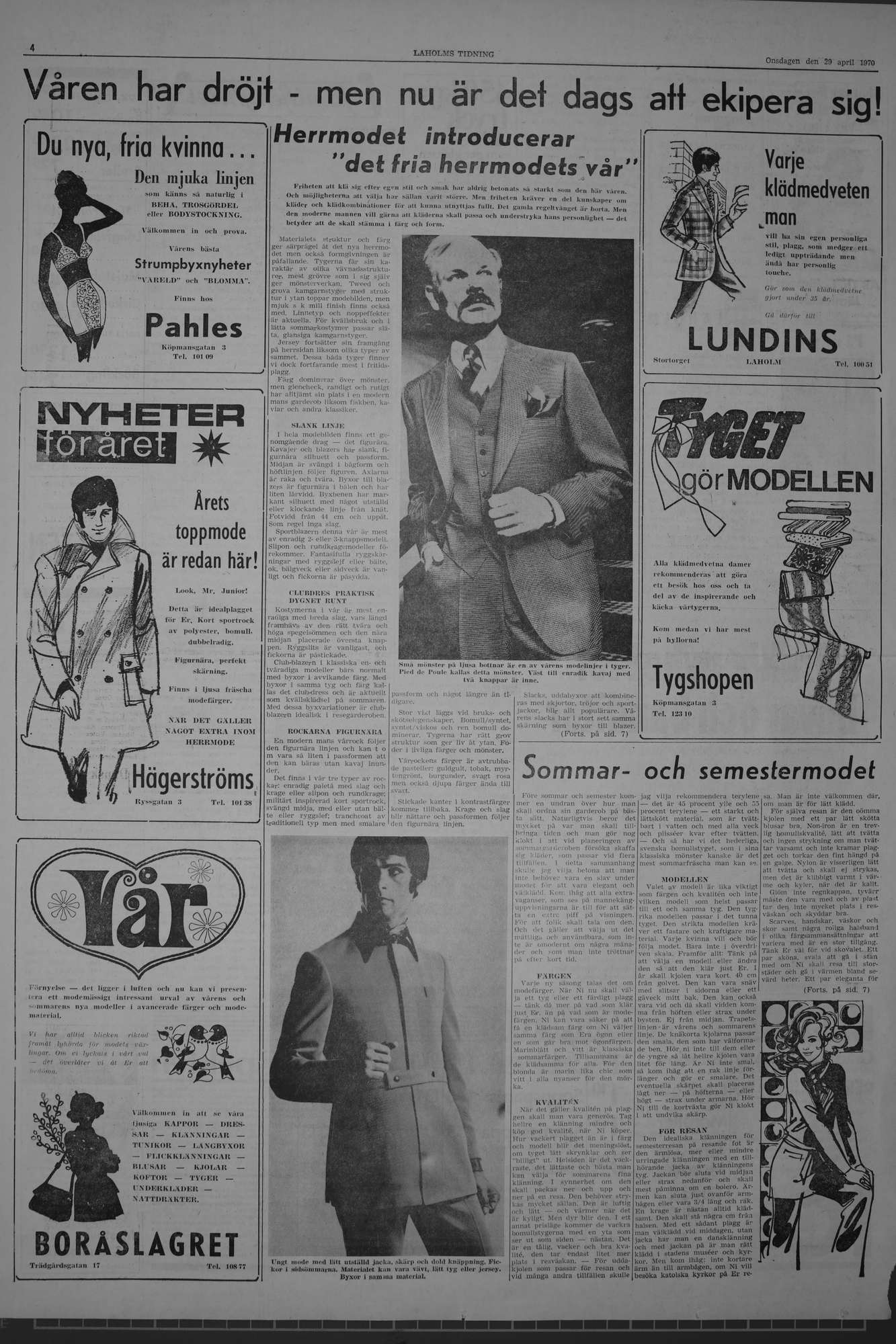 Laholms Tidning Onsdag 29 april 1970, sida 4
