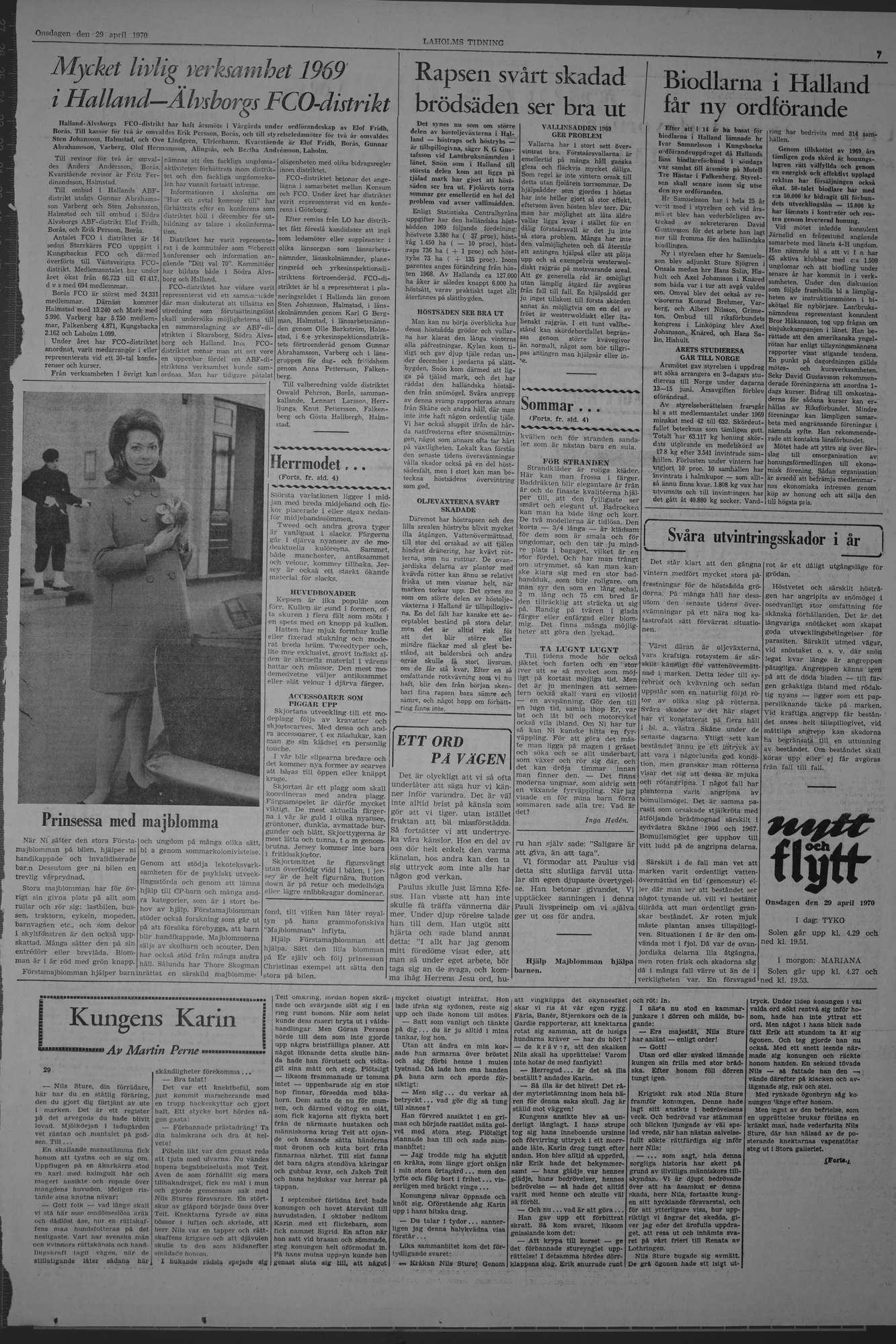 Laholms Tidning Onsdag 29 april 1970, sida 7