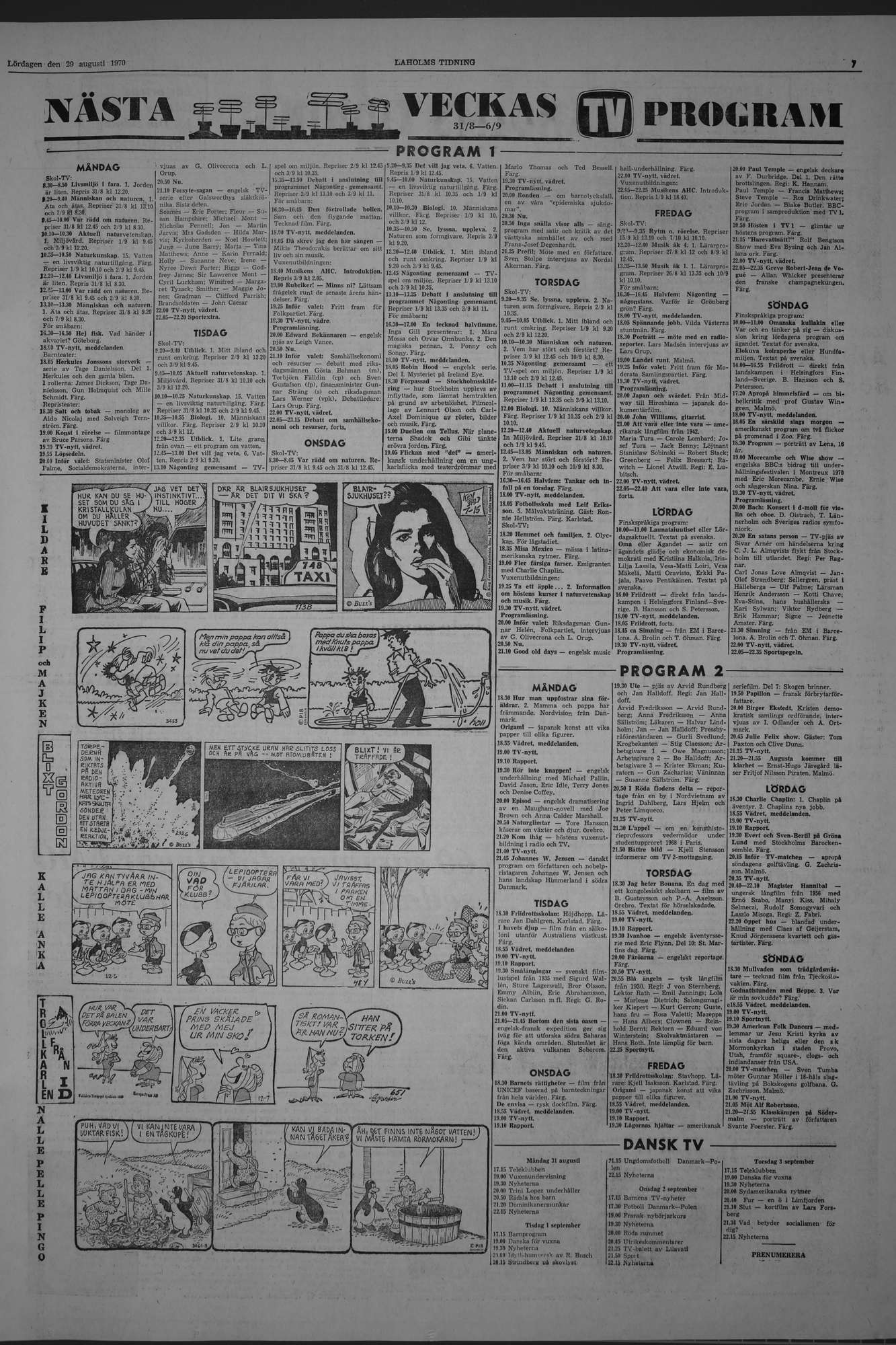 Laholms Tidning Lördag 29 augusti 1970, sida 7