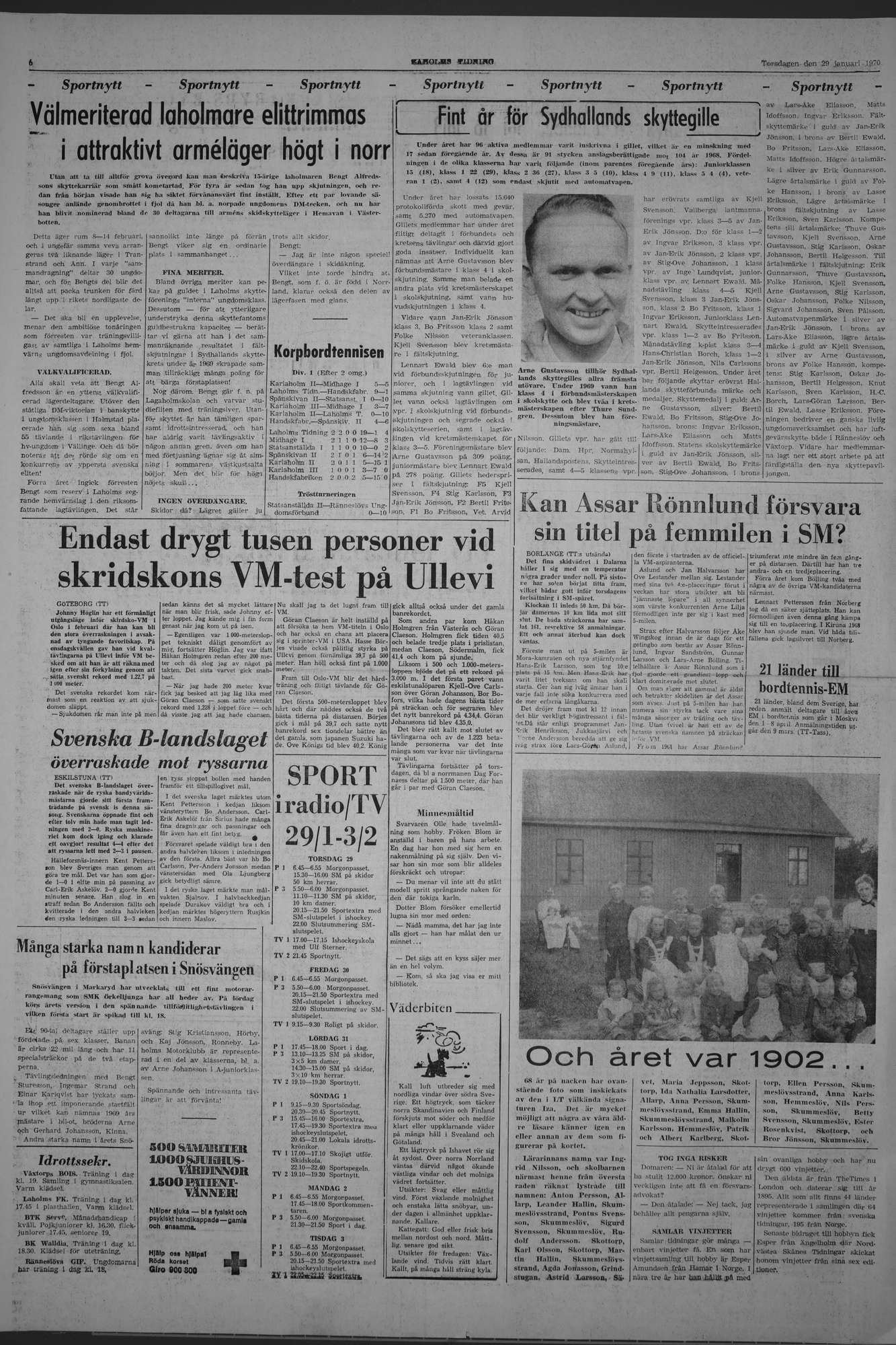 Laholms Tidning Torsdag 29 januari 1970, sida 6
