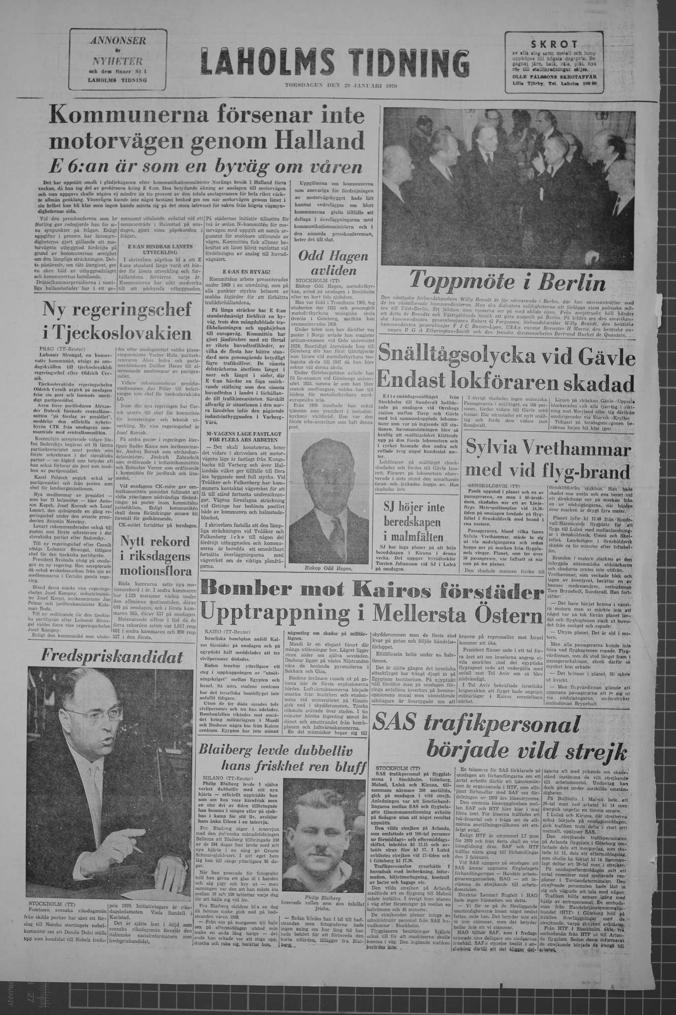 Laholms Tidning Torsdag 29 januari 1970, sida 8