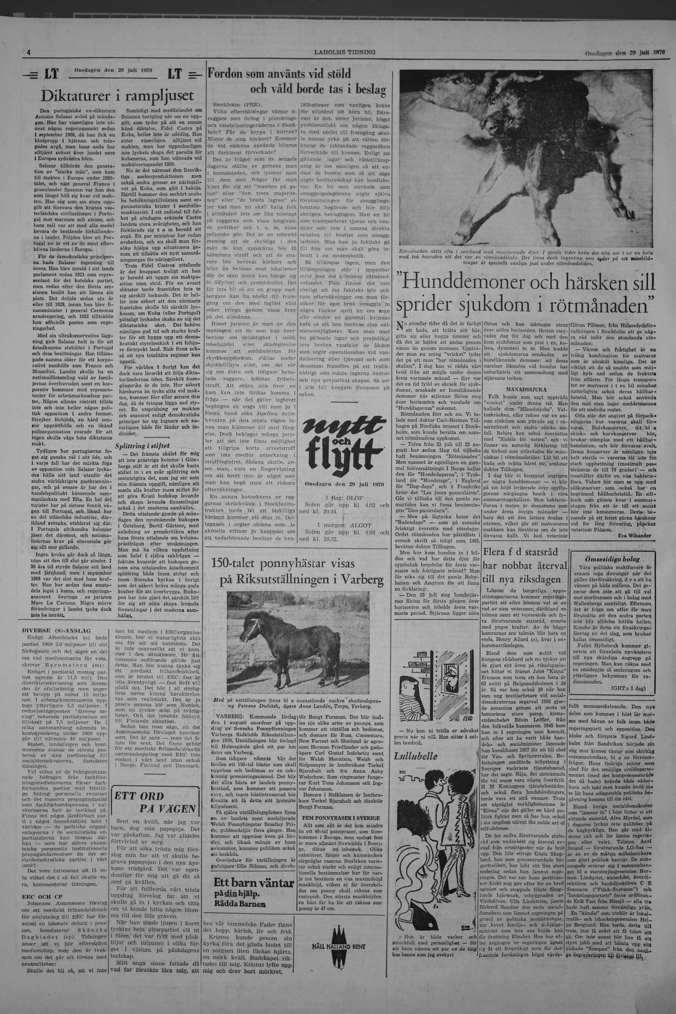 Laholms Tidning Onsdag 29 juli 1970, sida 4