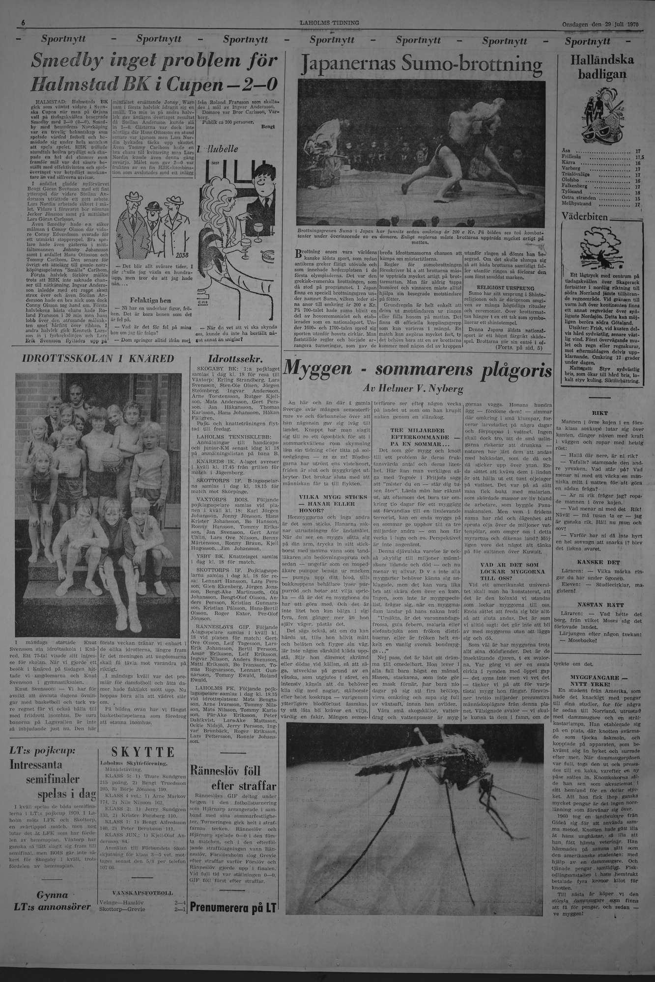 Laholms Tidning Onsdag 29 juli 1970, sida 6