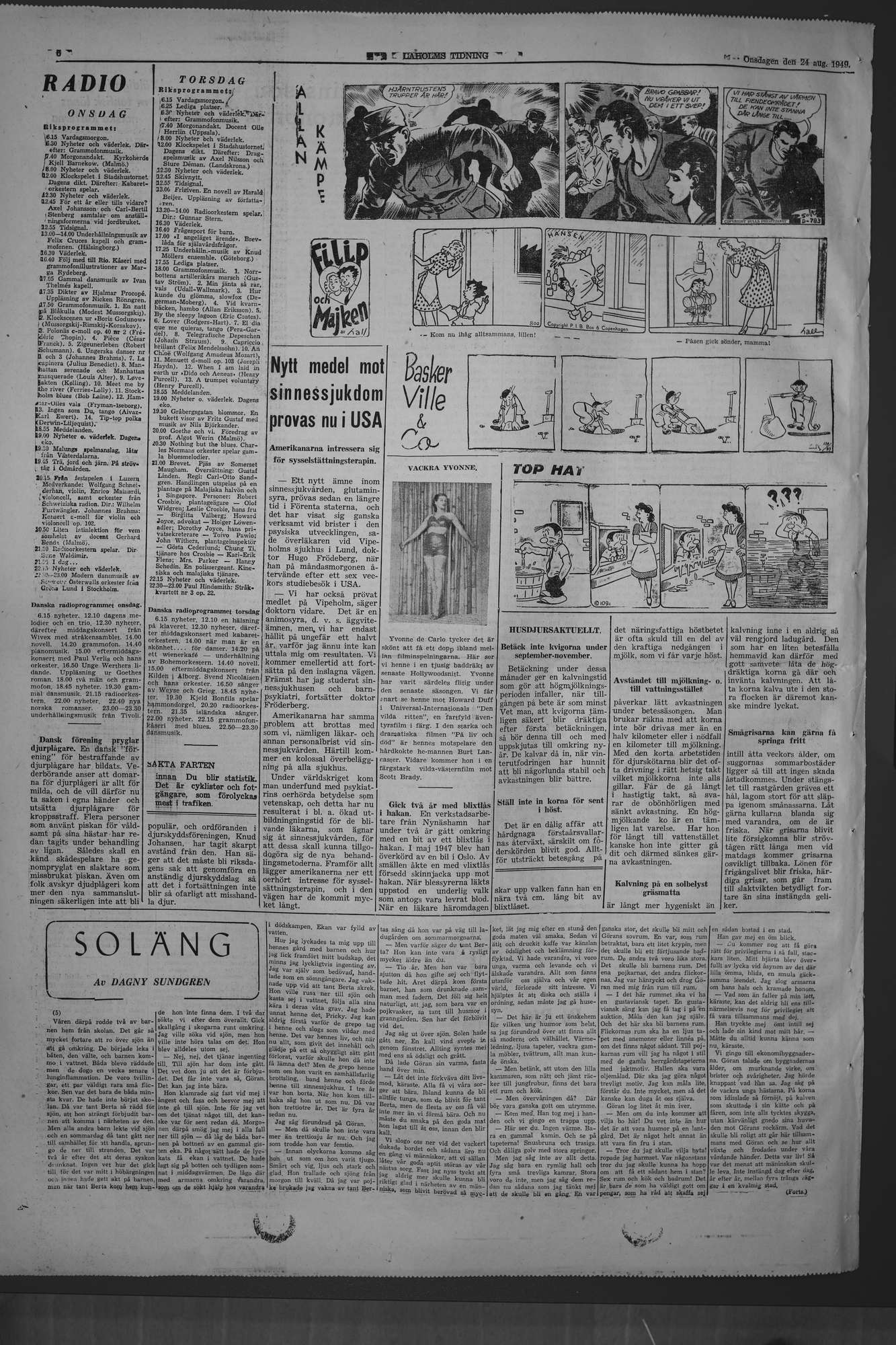 Laholms Tidning Onsdag 24 augusti 1949, sida 6