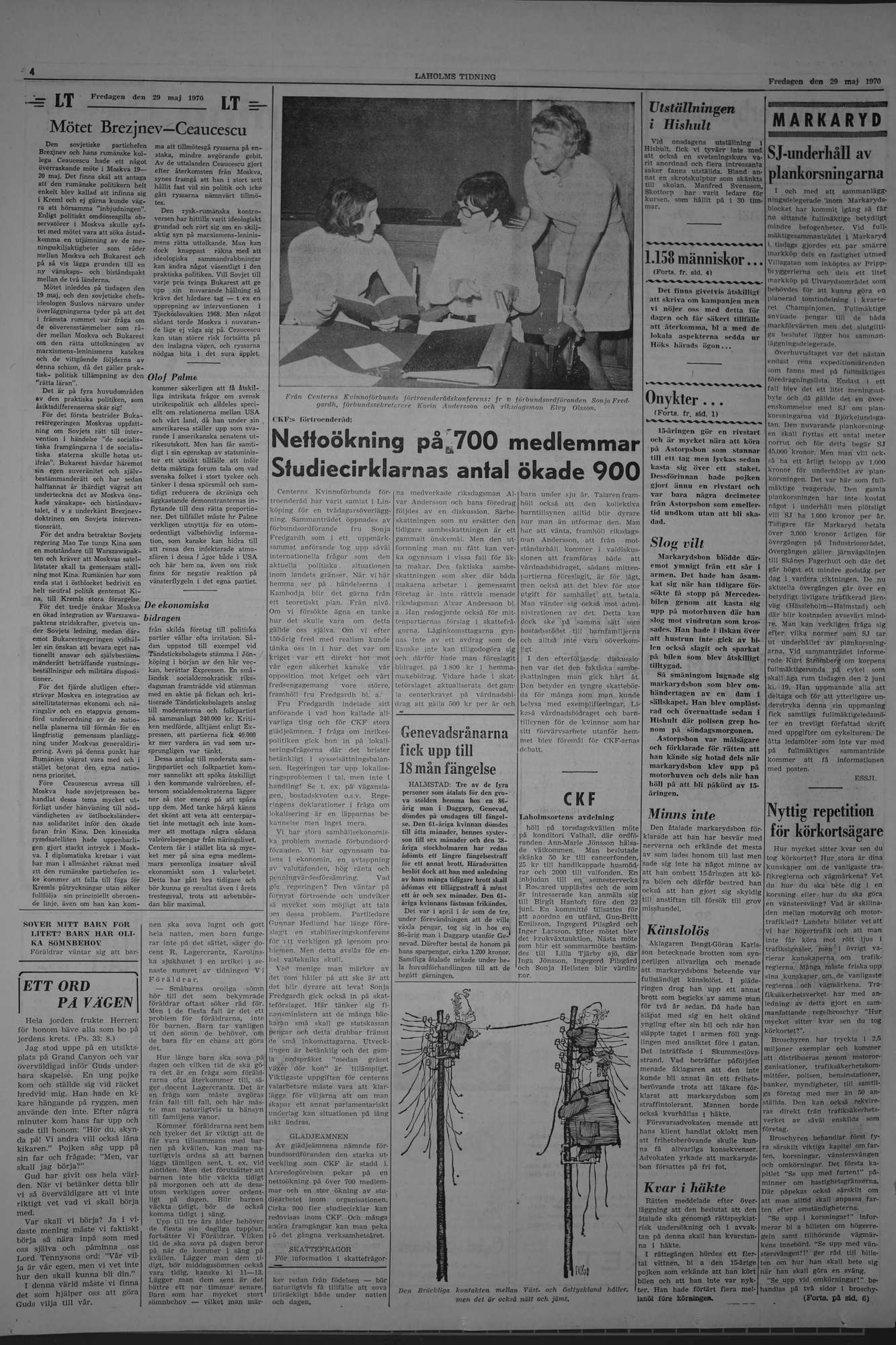 Laholms Tidning Fredag 29 maj 1970, sida 4
