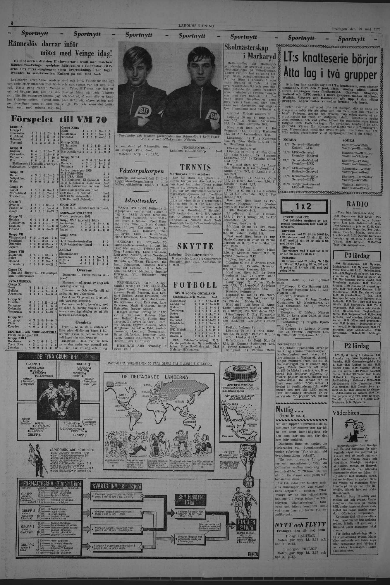 Laholms Tidning Fredag 29 maj 1970, sida 6