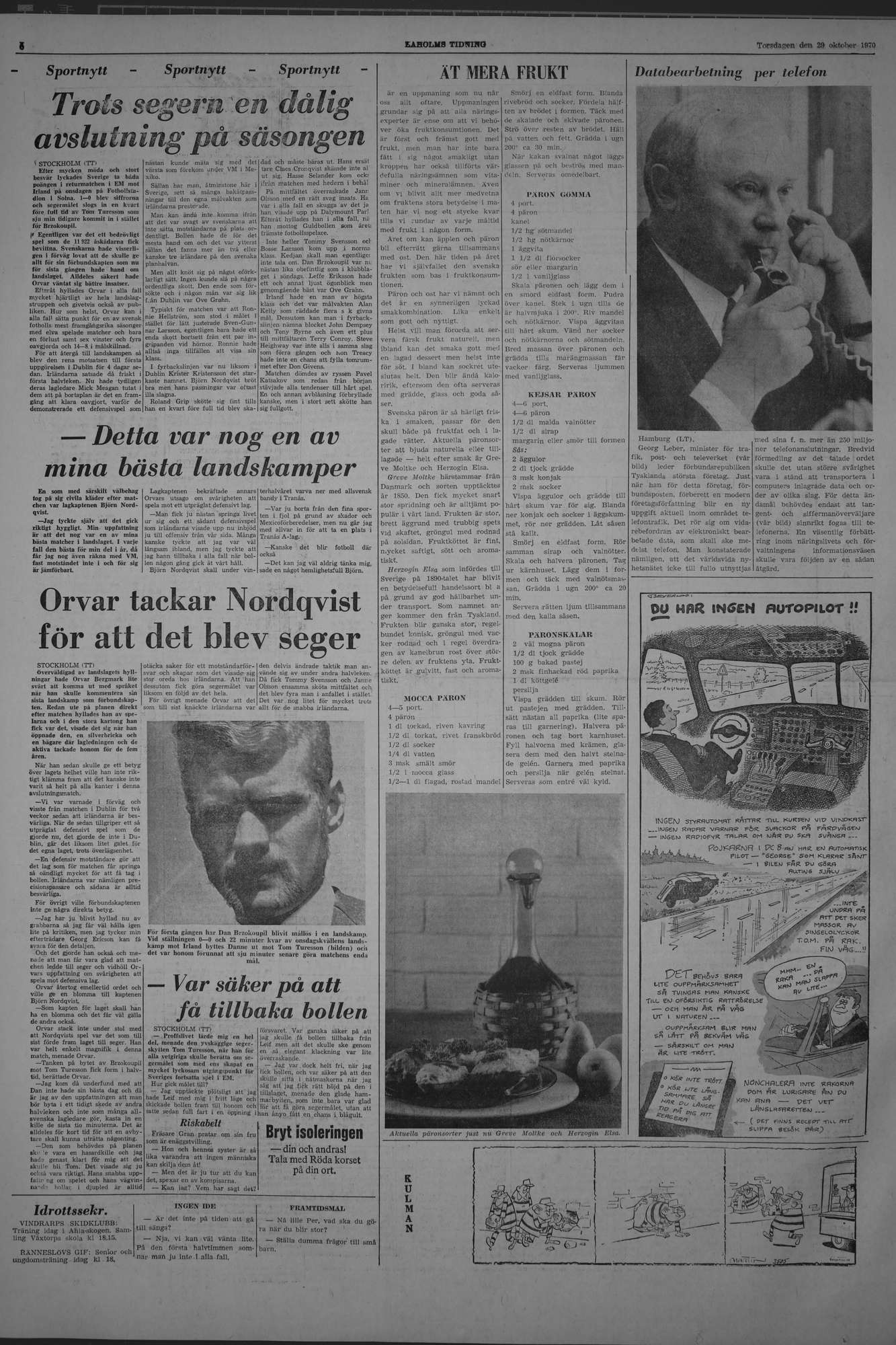 Laholms Tidning Torsdag 29 oktober 1970, sida 6