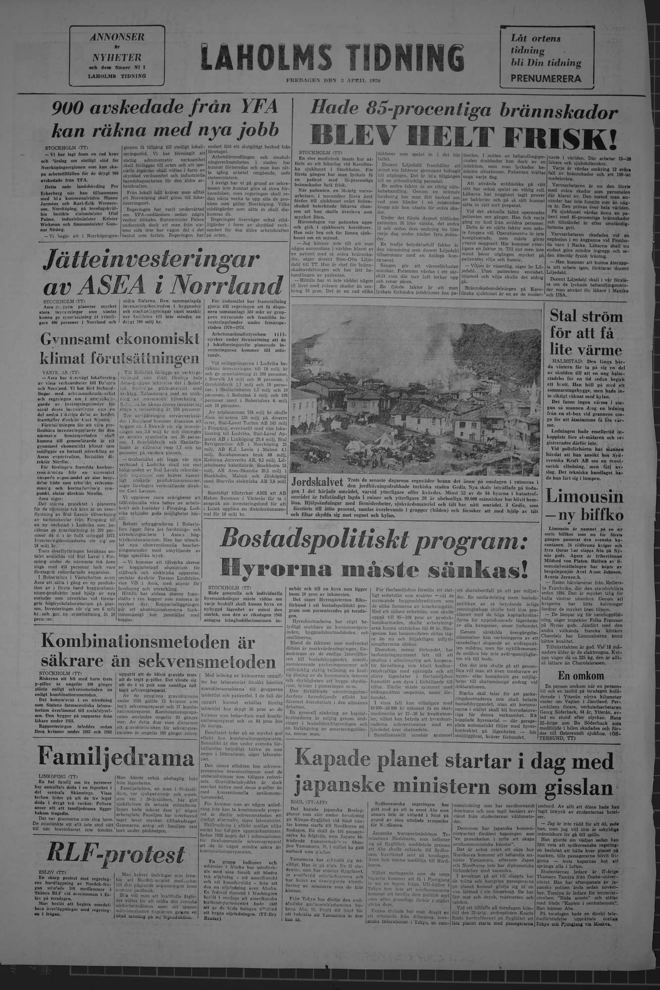 Laholms Tidning Fredag 3 april 1970, sida 8