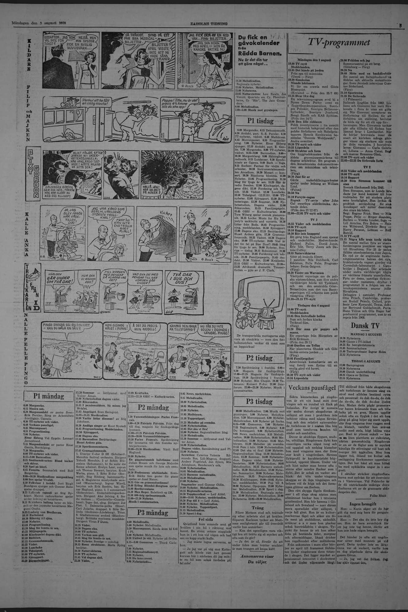 Laholms Tidning Måndag 3 augusti 1970, sida 5