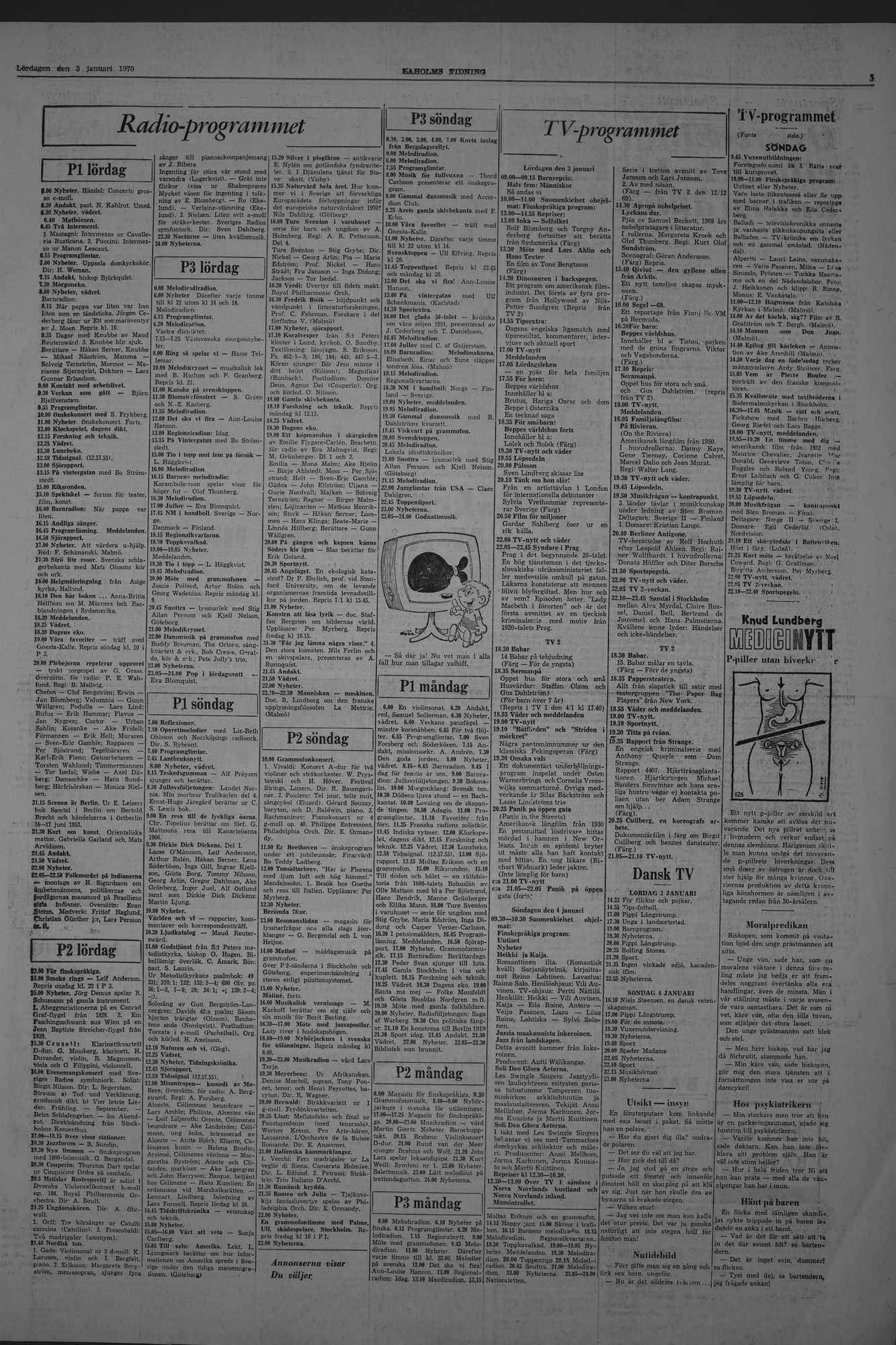 Laholms Tidning Lördag 3 januari 1970, sida 5