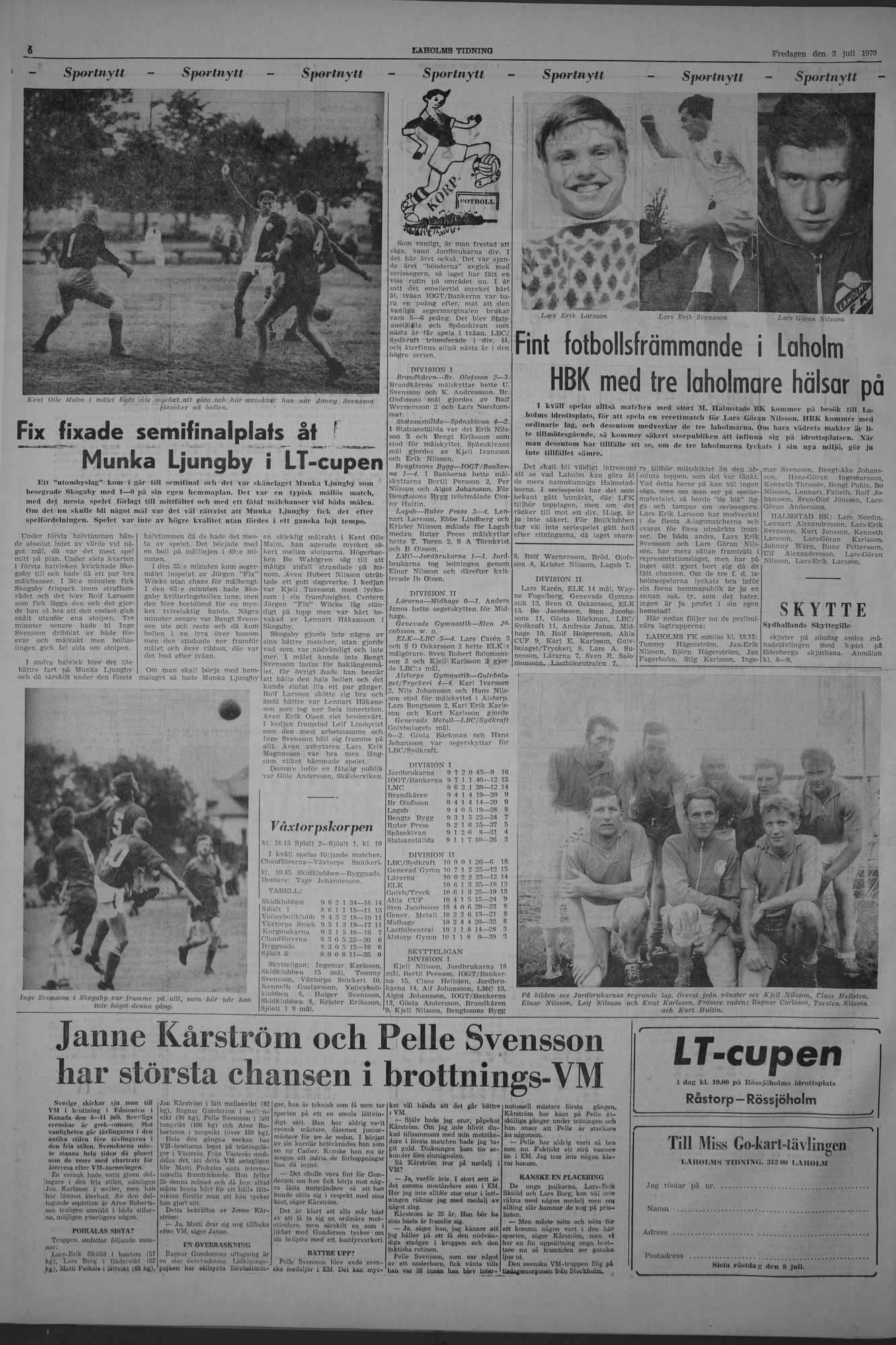 Laholms Tidning Fredag 3 juli 1970, sida 6