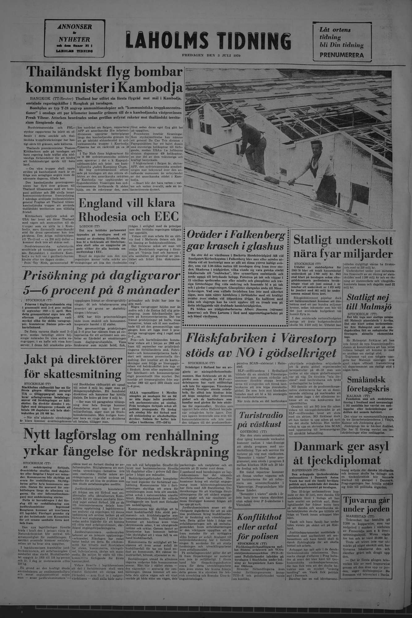 Laholms Tidning Fredag 3 juli 1970, sida 8