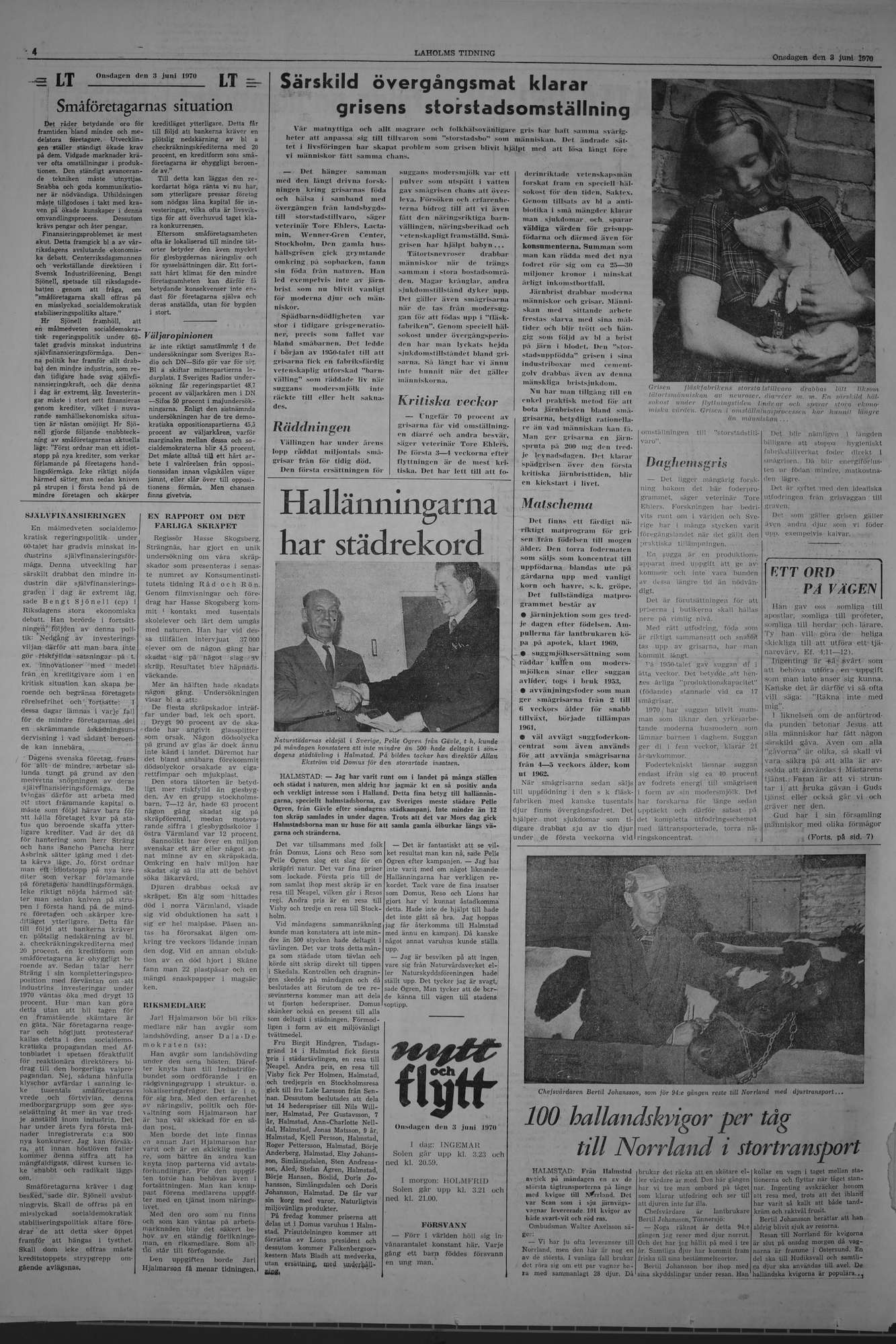 Laholms Tidning Onsdag 3 juni 1970, sida 4