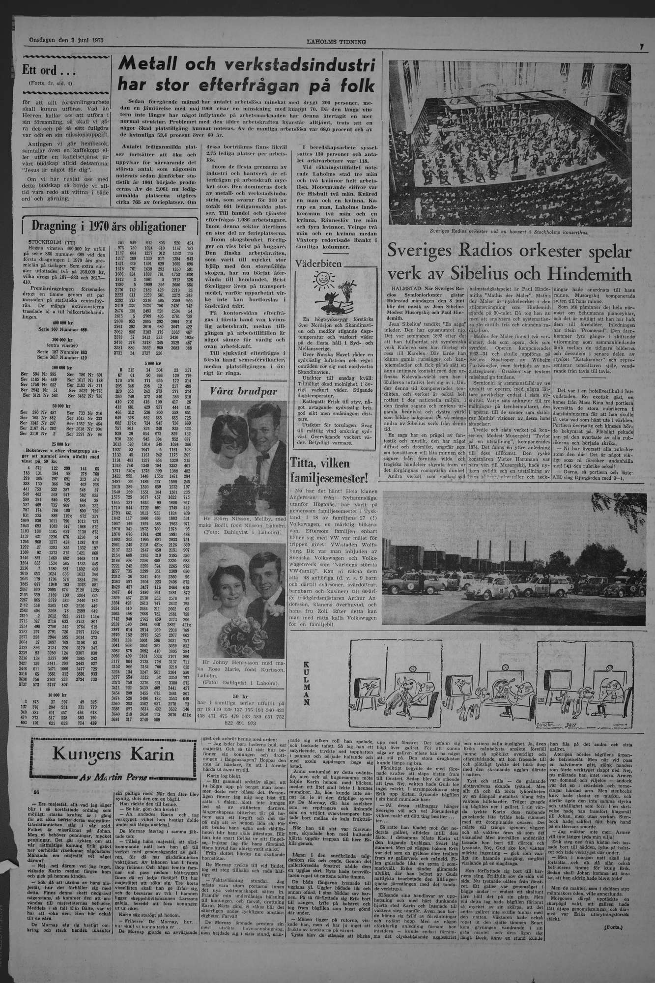 Laholms Tidning Onsdag 3 juni 1970, sida 7