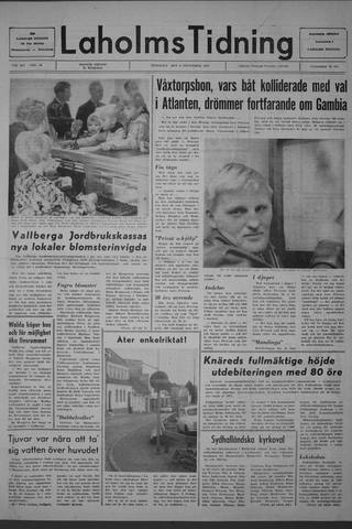 Förstasidan, Tisdag 3 november 1970
