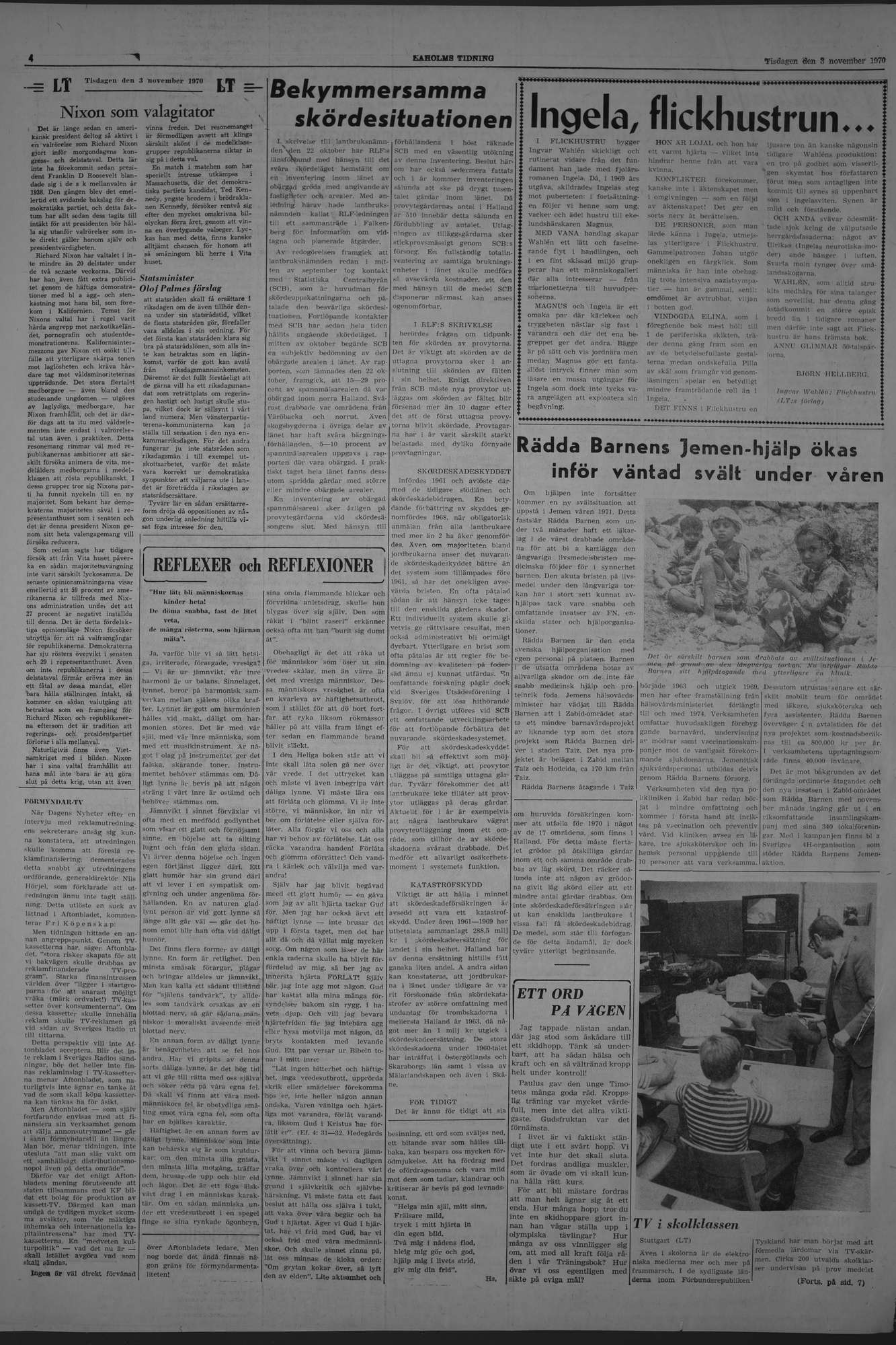 Laholms Tidning Tisdag 3 november 1970, sida 4