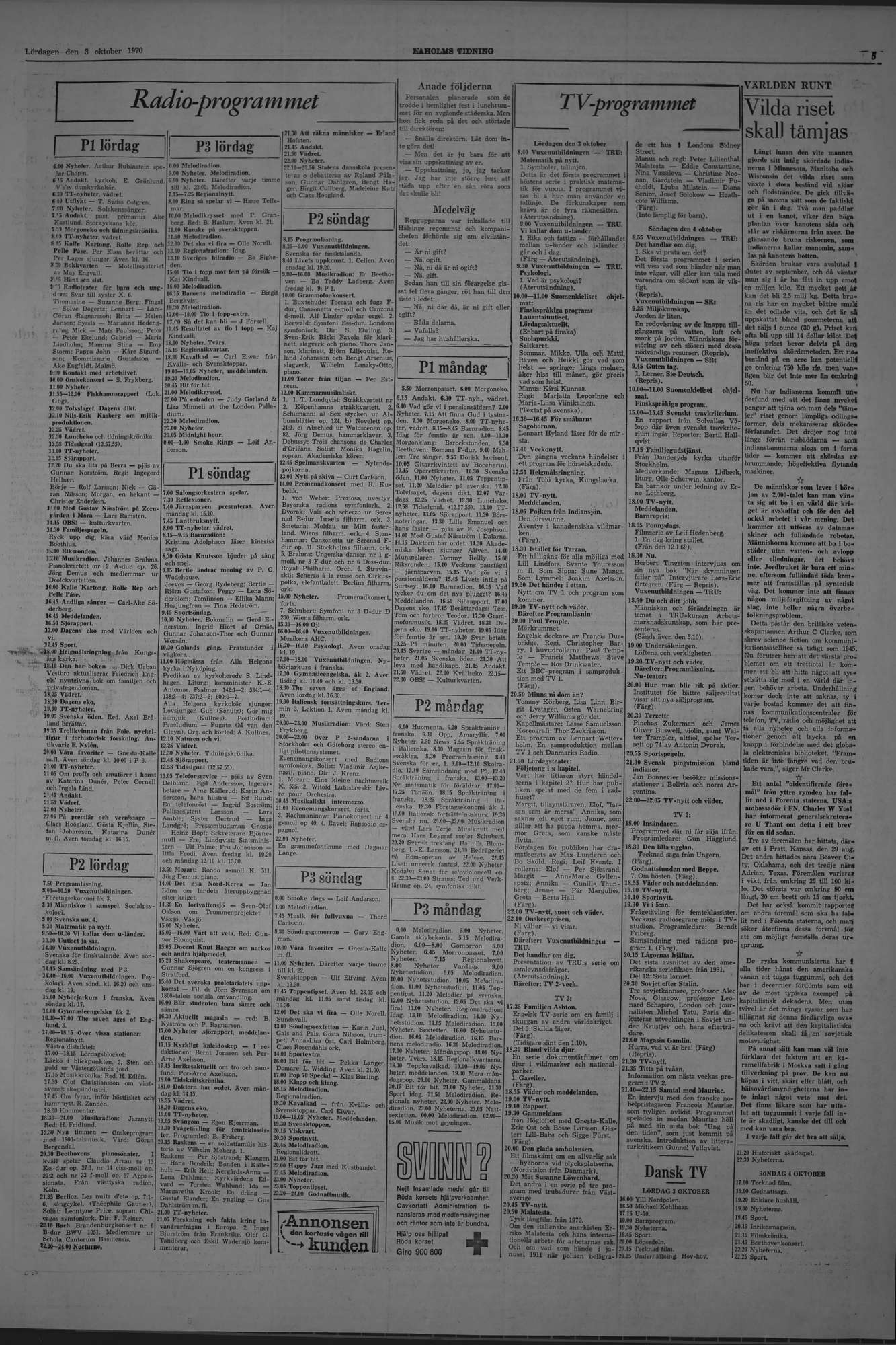 Laholms Tidning Lördag 3 oktober 1970, sida 5