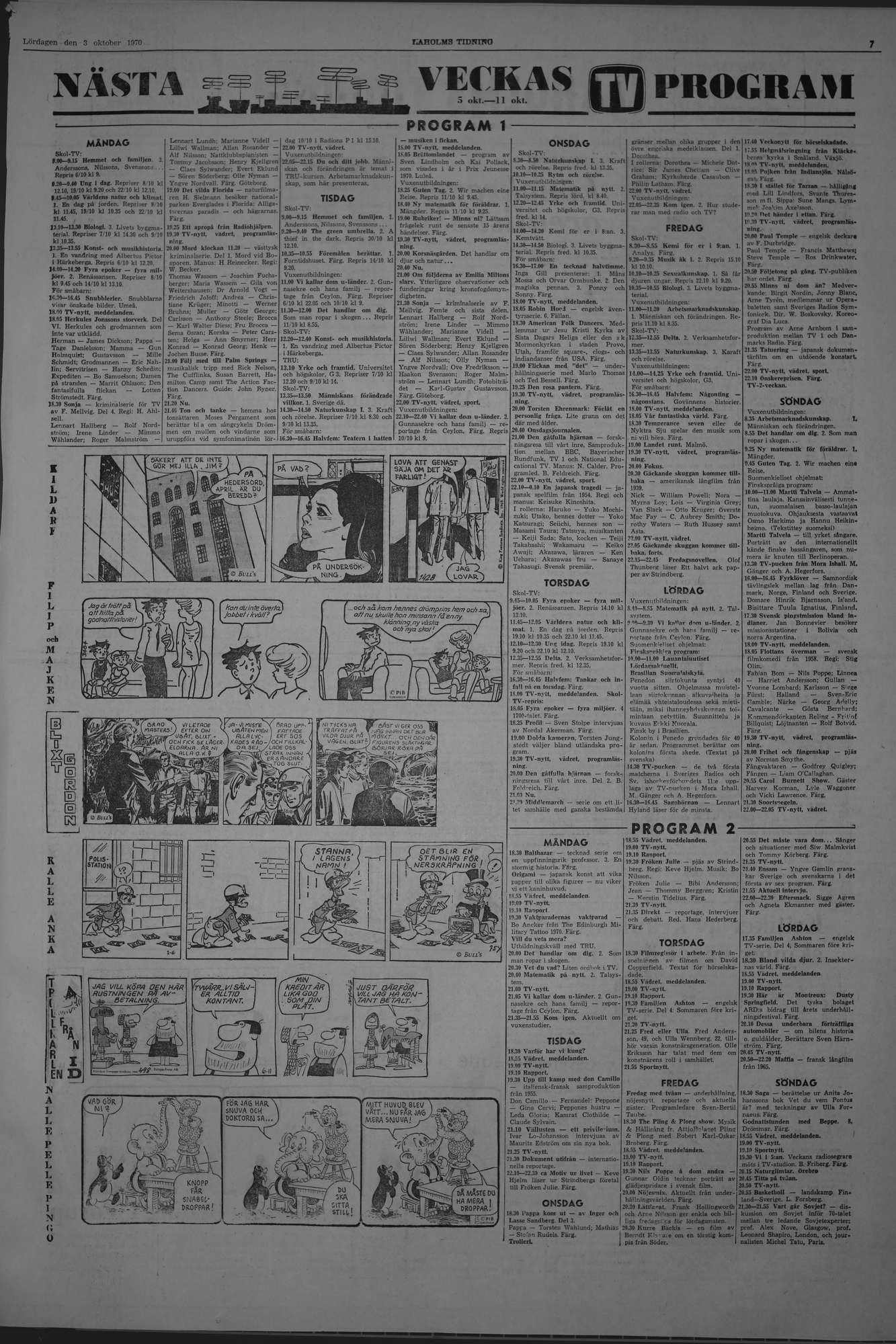 Laholms Tidning Lördag 3 oktober 1970, sida 7