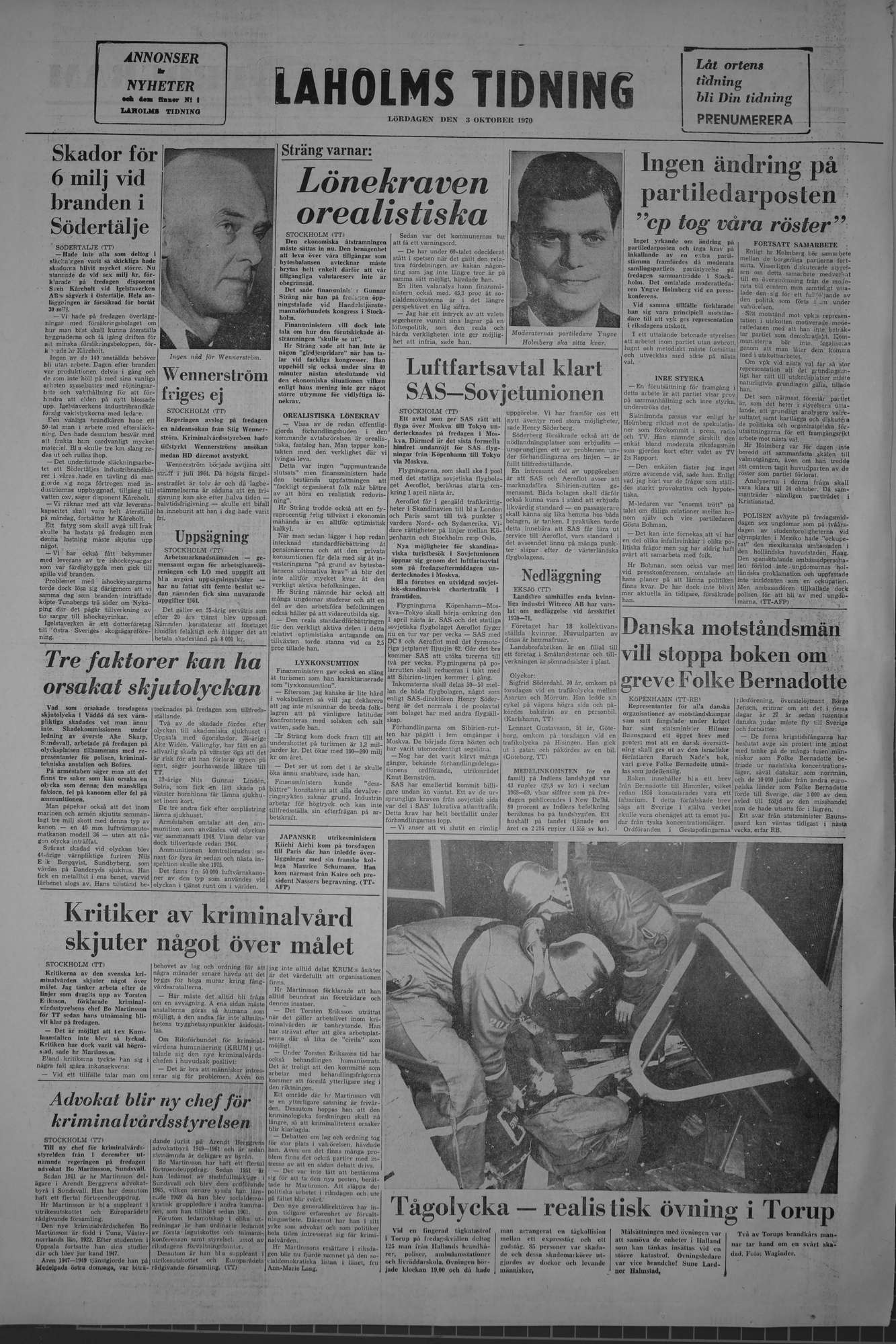Laholms Tidning Lördag 3 oktober 1970, sida 8