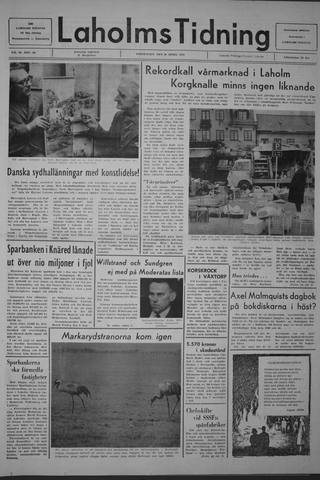 Förstasidan, Torsdag 30 april 1970