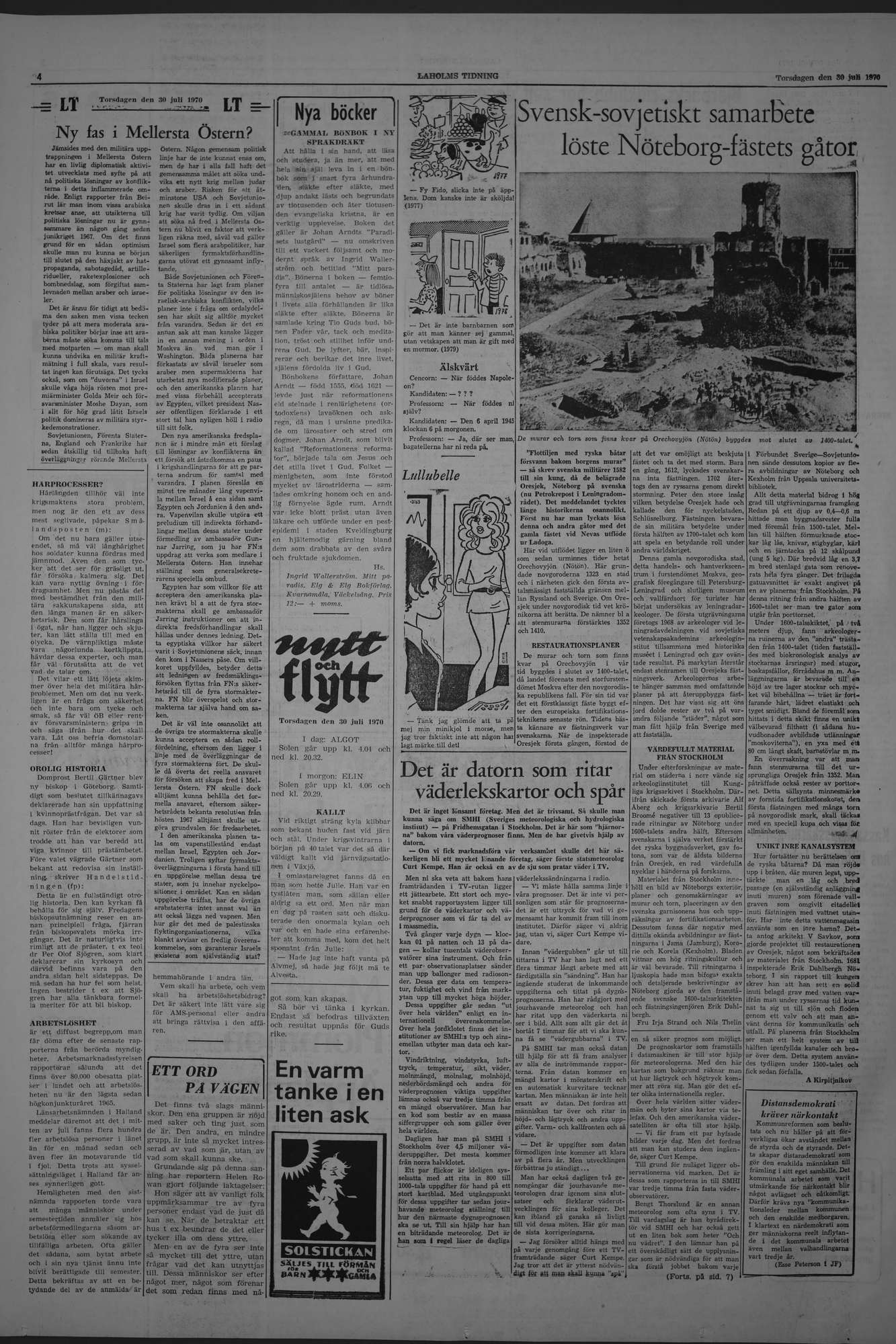 Laholms Tidning Torsdag 30 juli 1970, sida 4