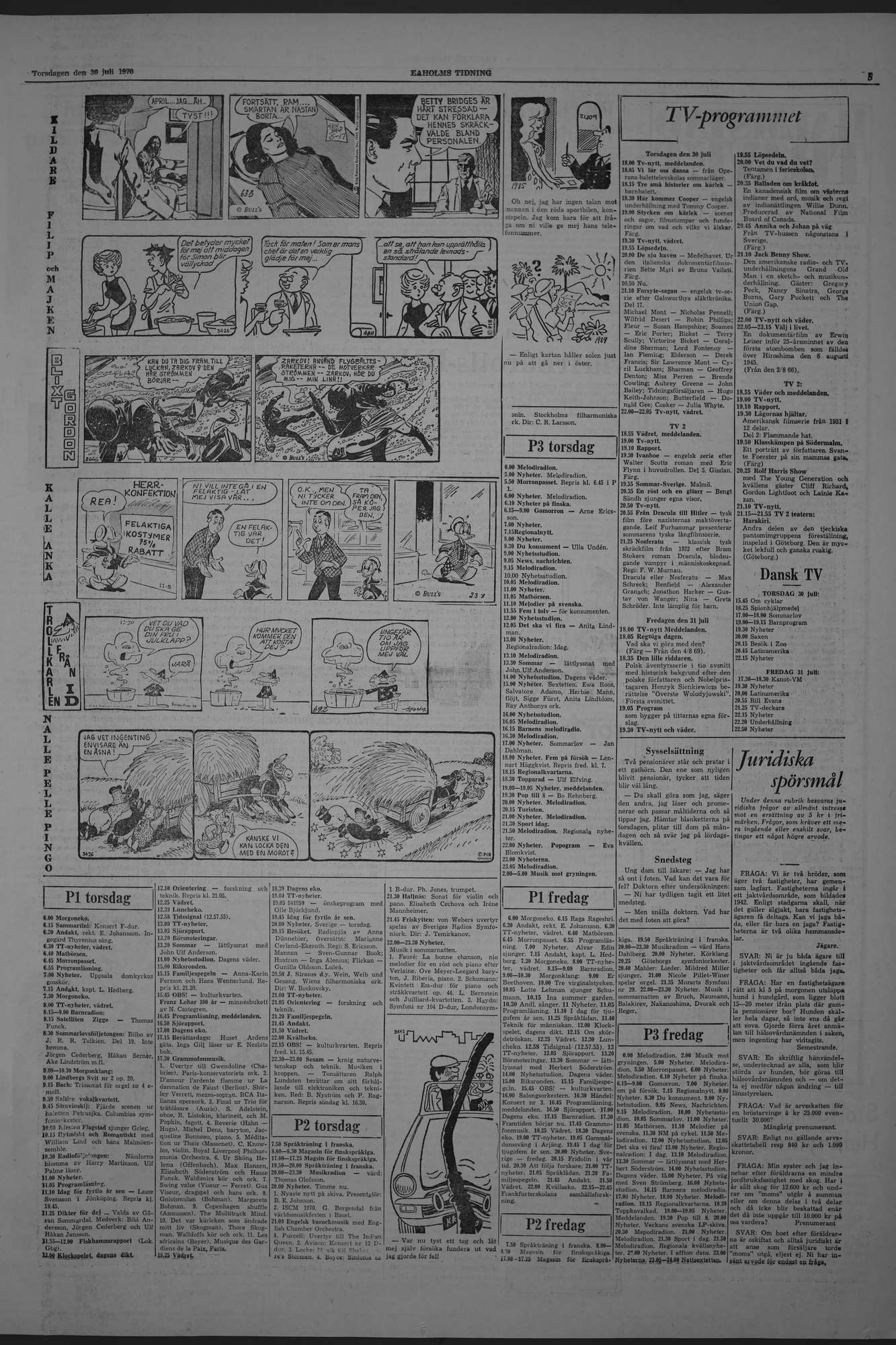 Laholms Tidning Torsdag 30 juli 1970, sida 5