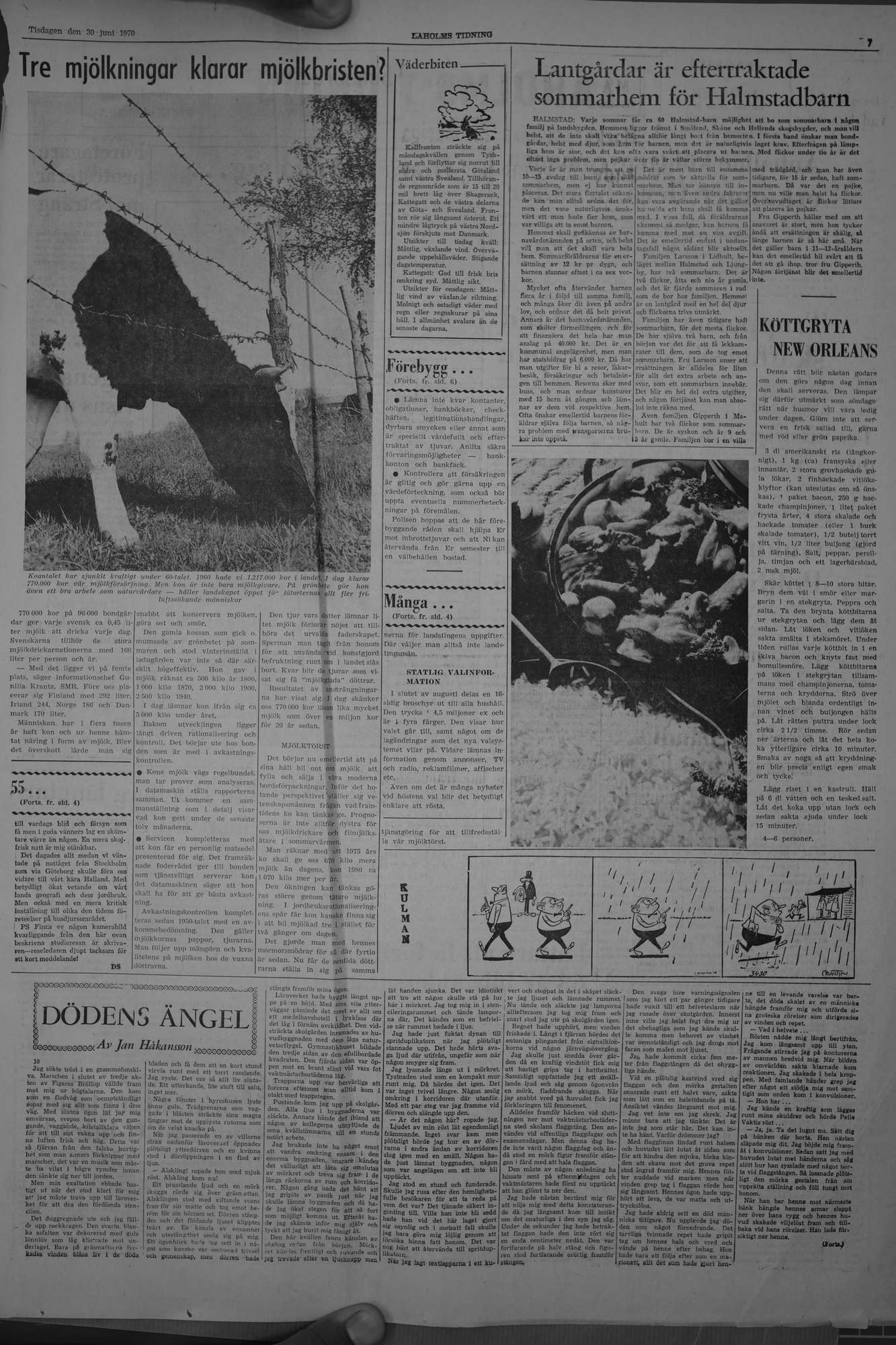 Laholms Tidning Tisdag 30 juni 1970, sida 7