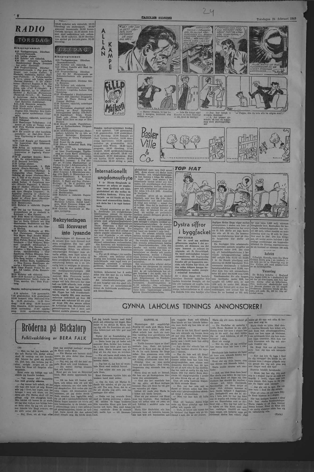 Laholms Tidning Torsdag 24 februari 1949, sida 6