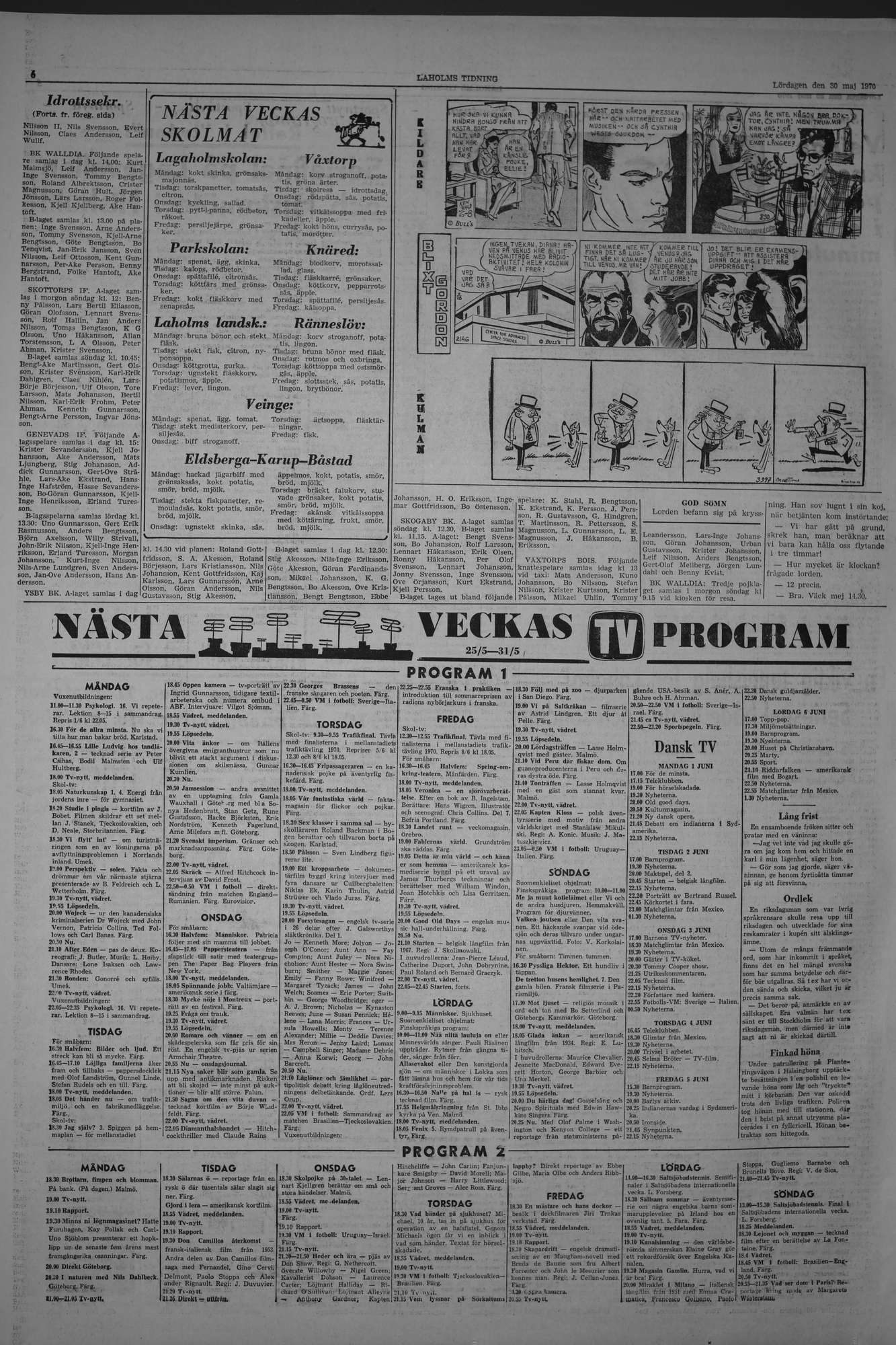 Laholms Tidning Lördag 30 maj 1970, sida 6