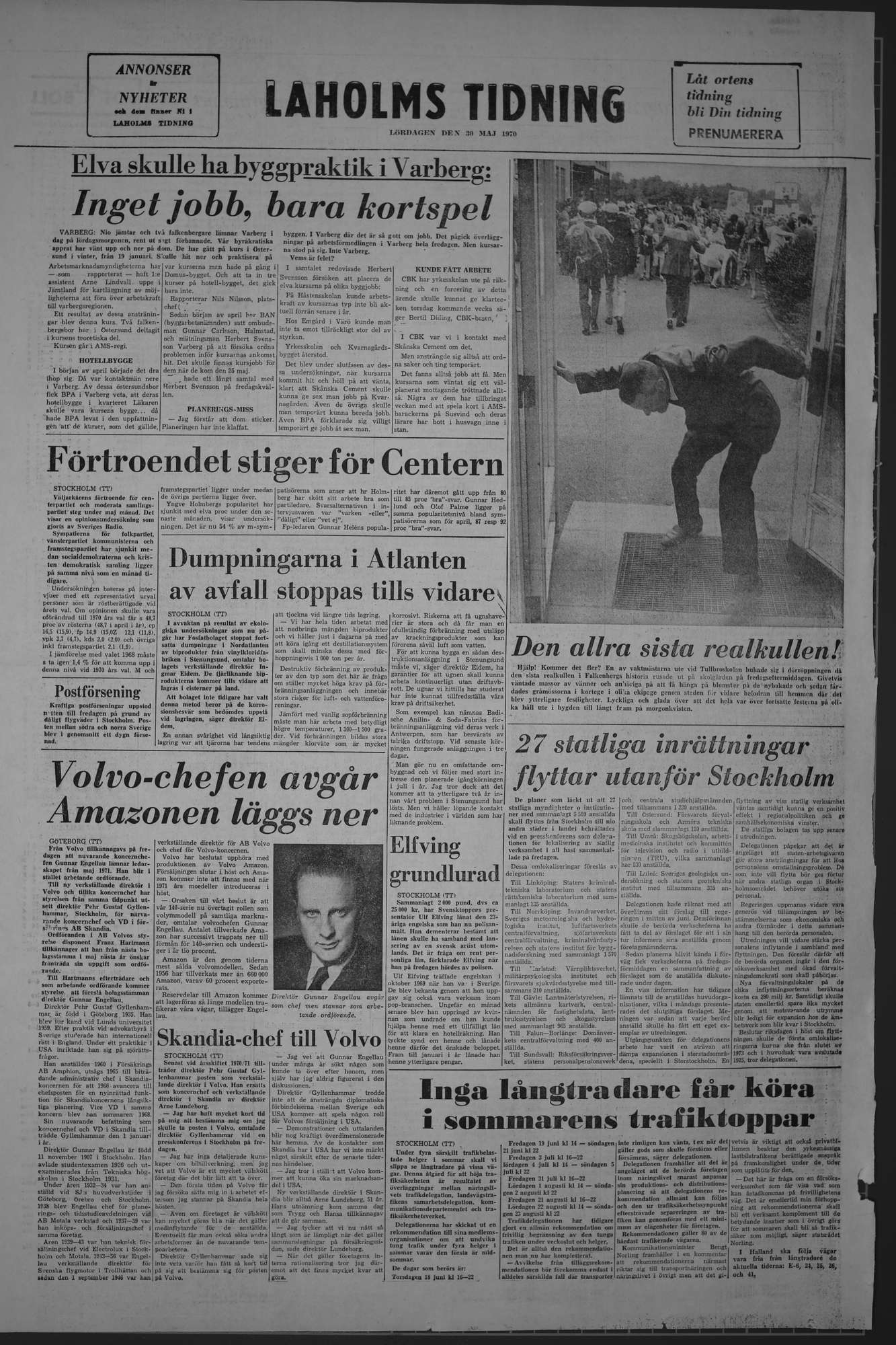 Laholms Tidning Lördag 30 maj 1970, sida 8