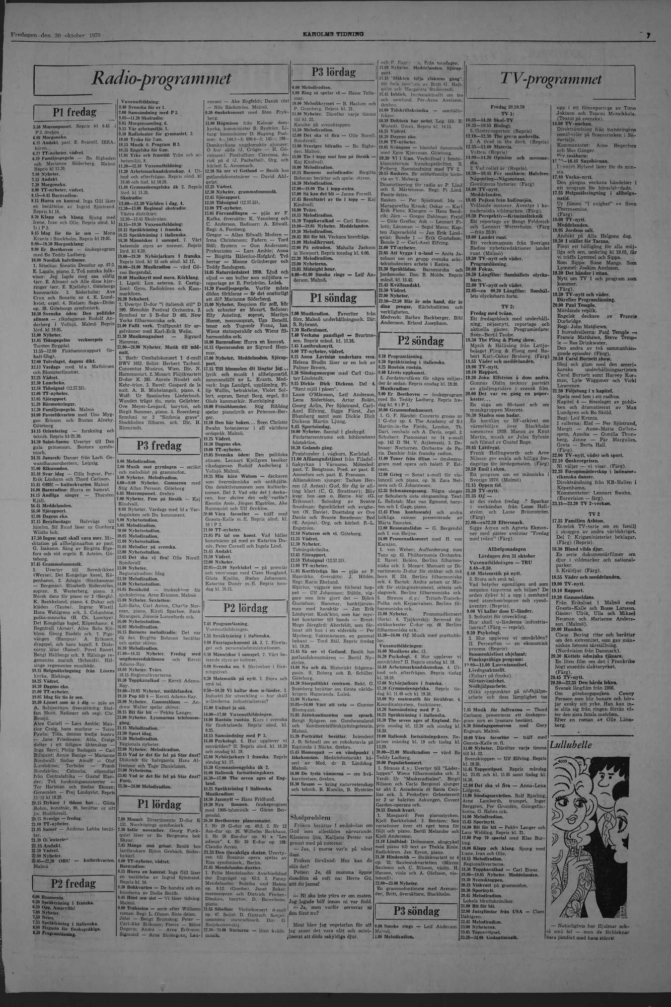 Laholms Tidning Fredag 30 oktober 1970, sida 7