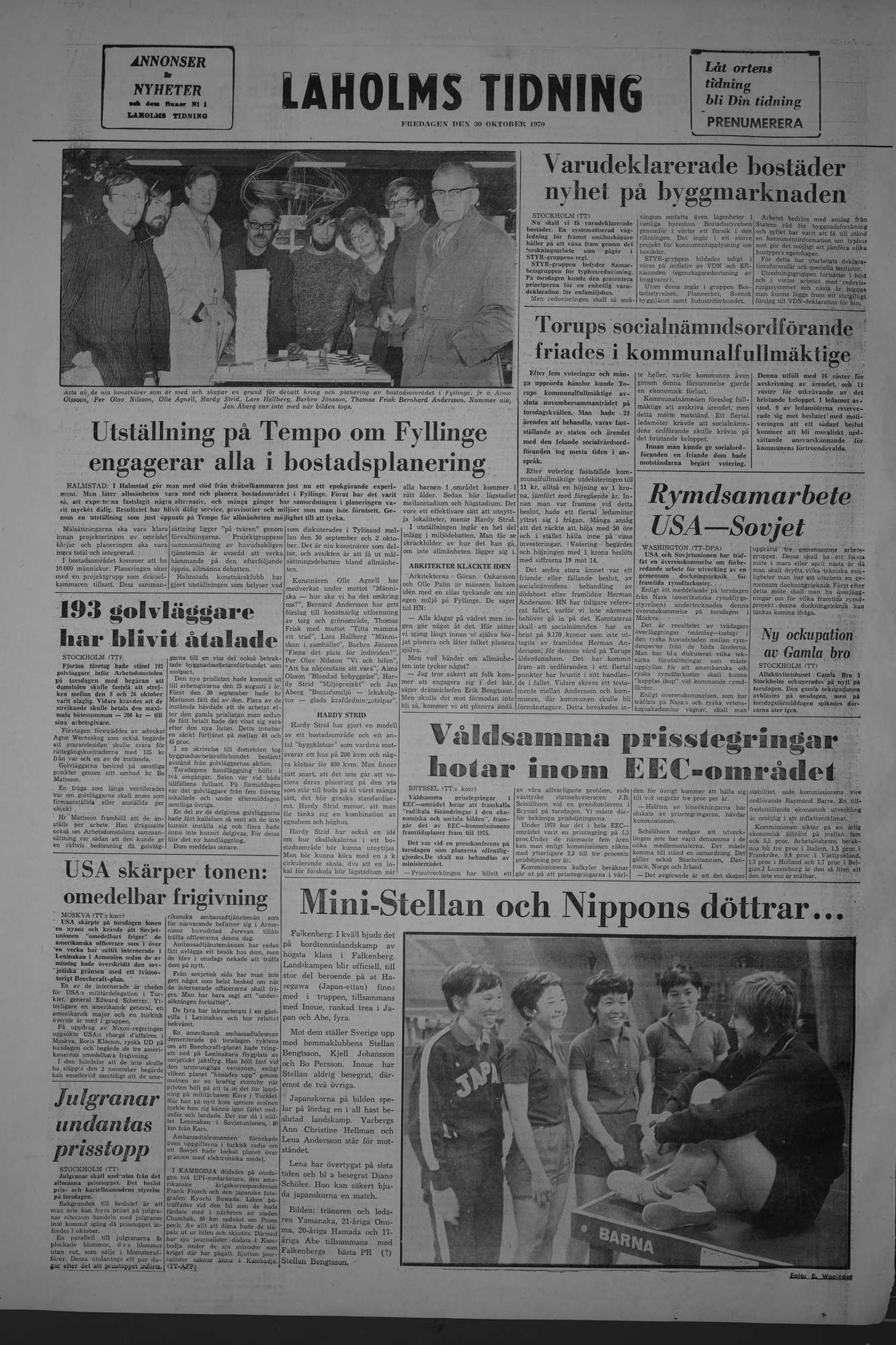 Laholms Tidning Fredag 30 oktober 1970, sida 8