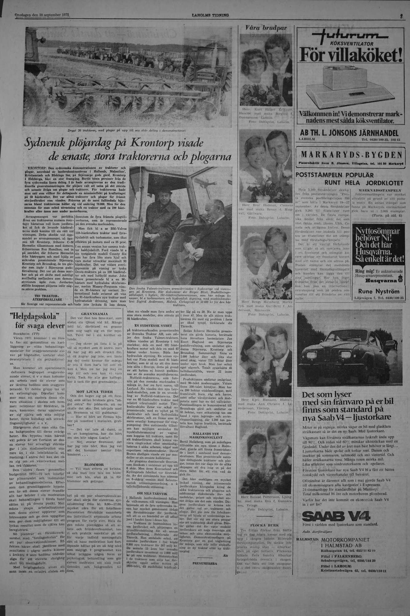 Laholms Tidning Onsdag 30 september 1970, sida 3