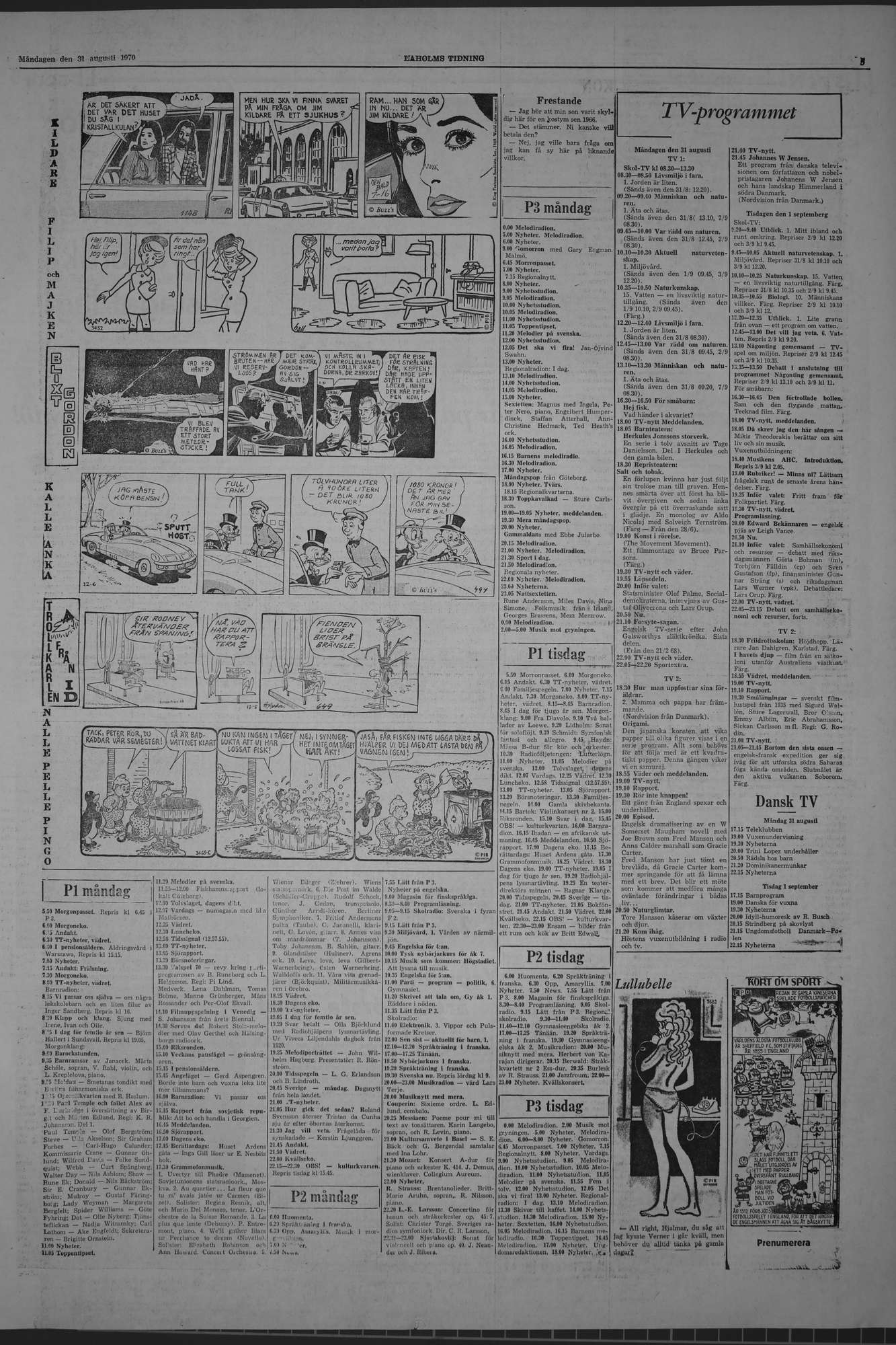 Laholms Tidning Måndag 31 augusti 1970, sida 5