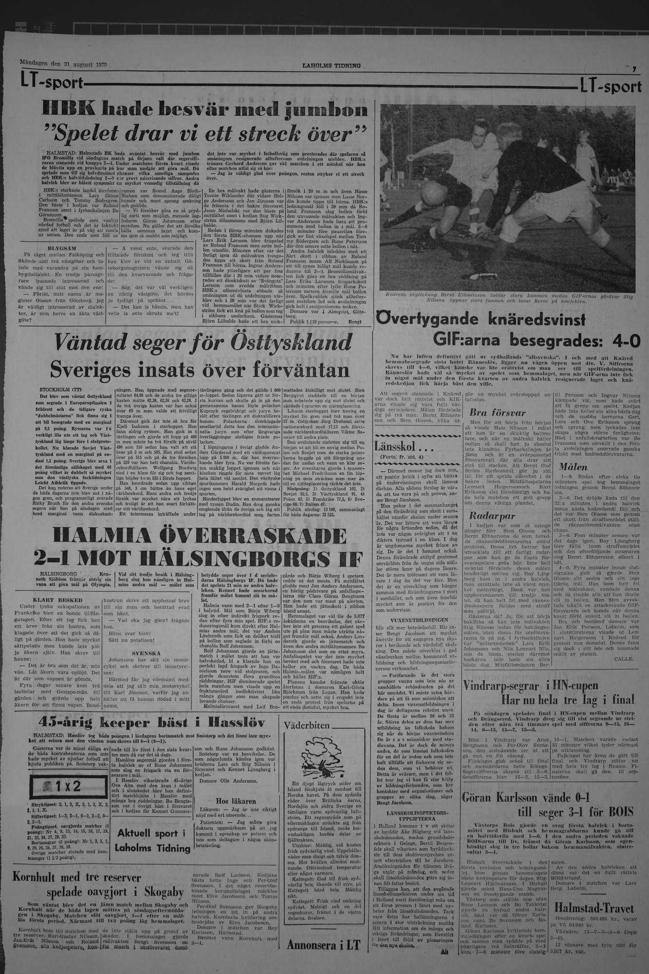 Laholms Tidning Måndag 31 augusti 1970, sida 7