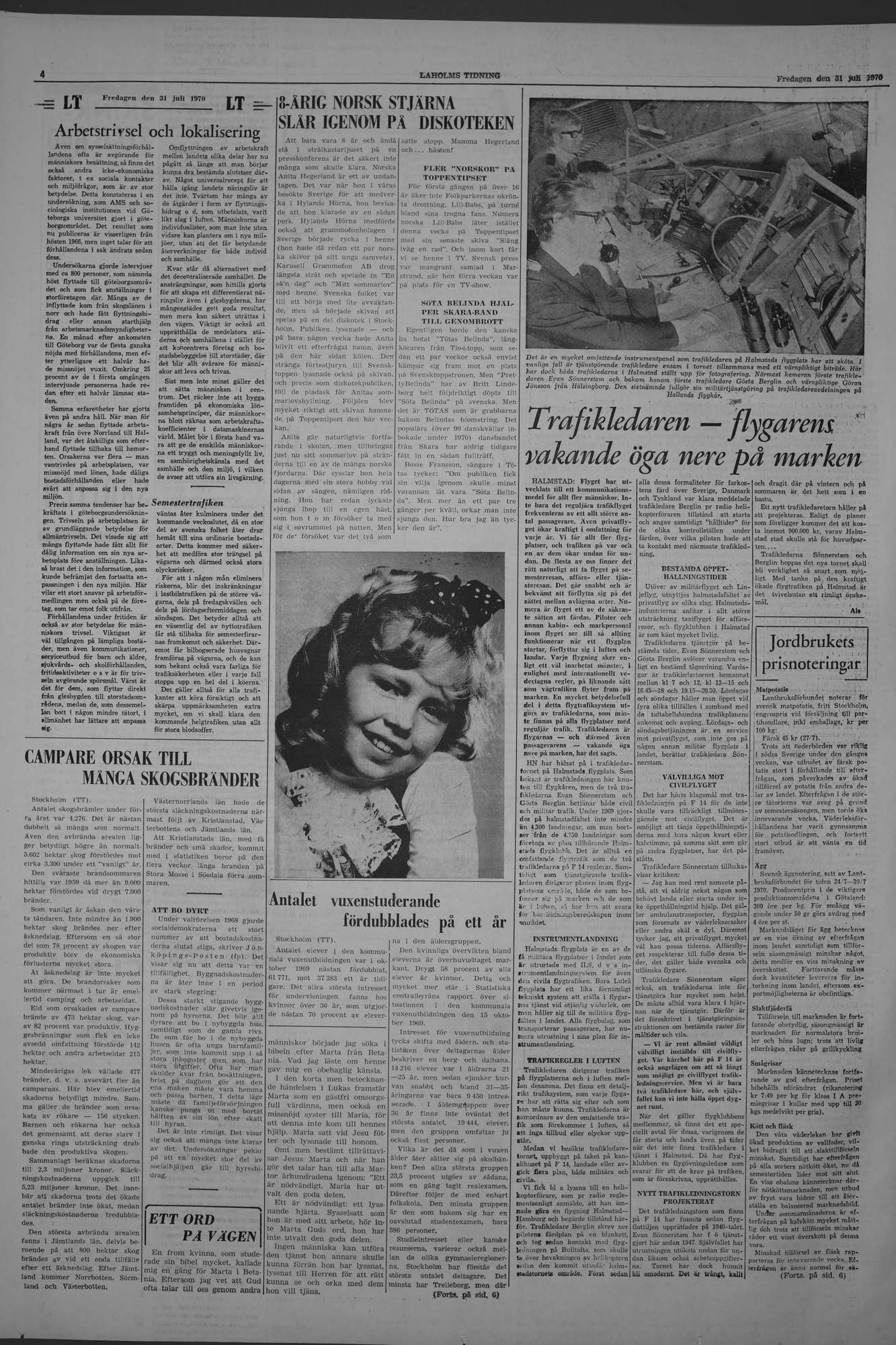 Laholms Tidning Fredag 31 juli 1970, sida 4