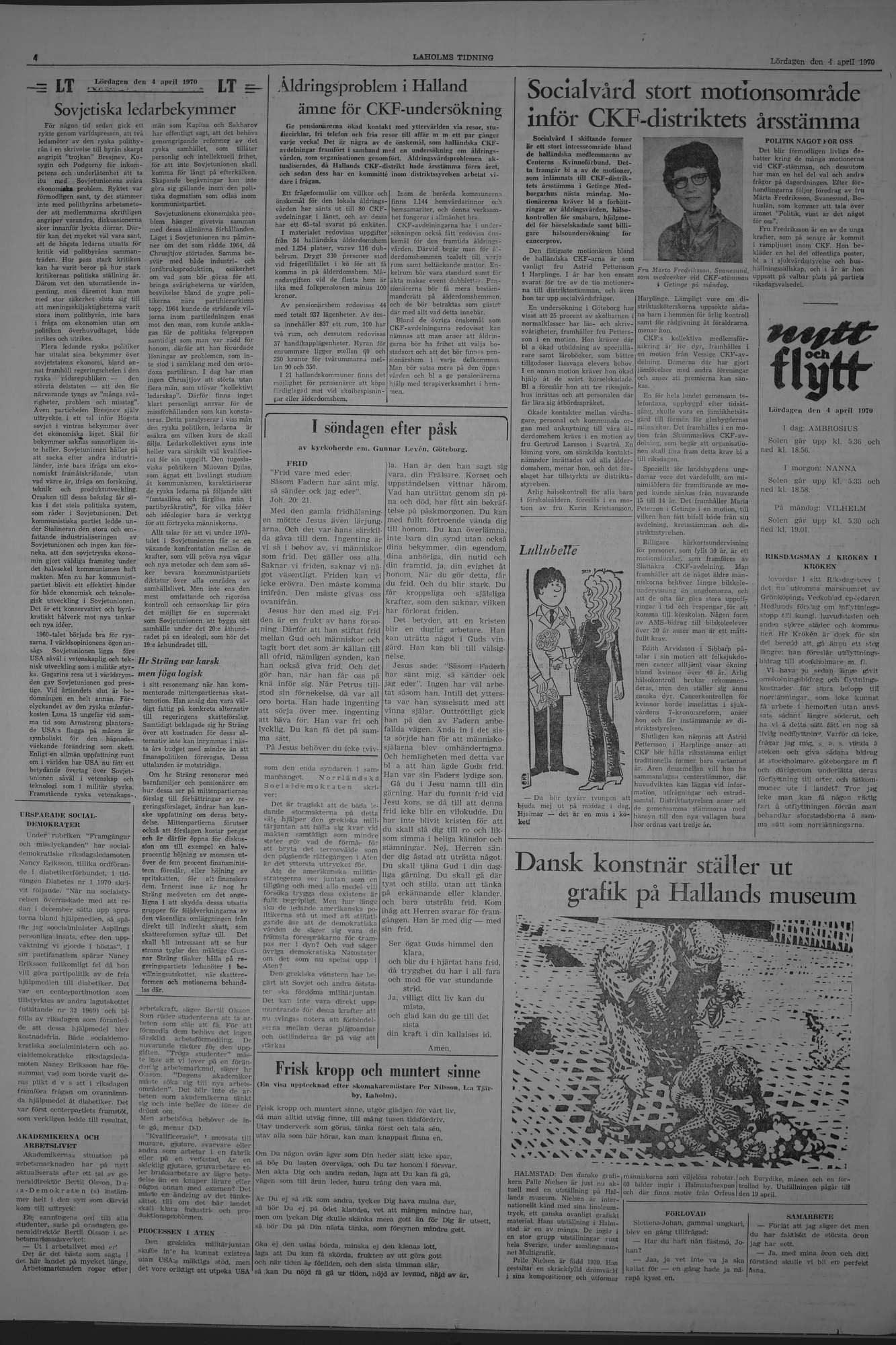 Laholms Tidning Lördag 4 april 1970, sida 4