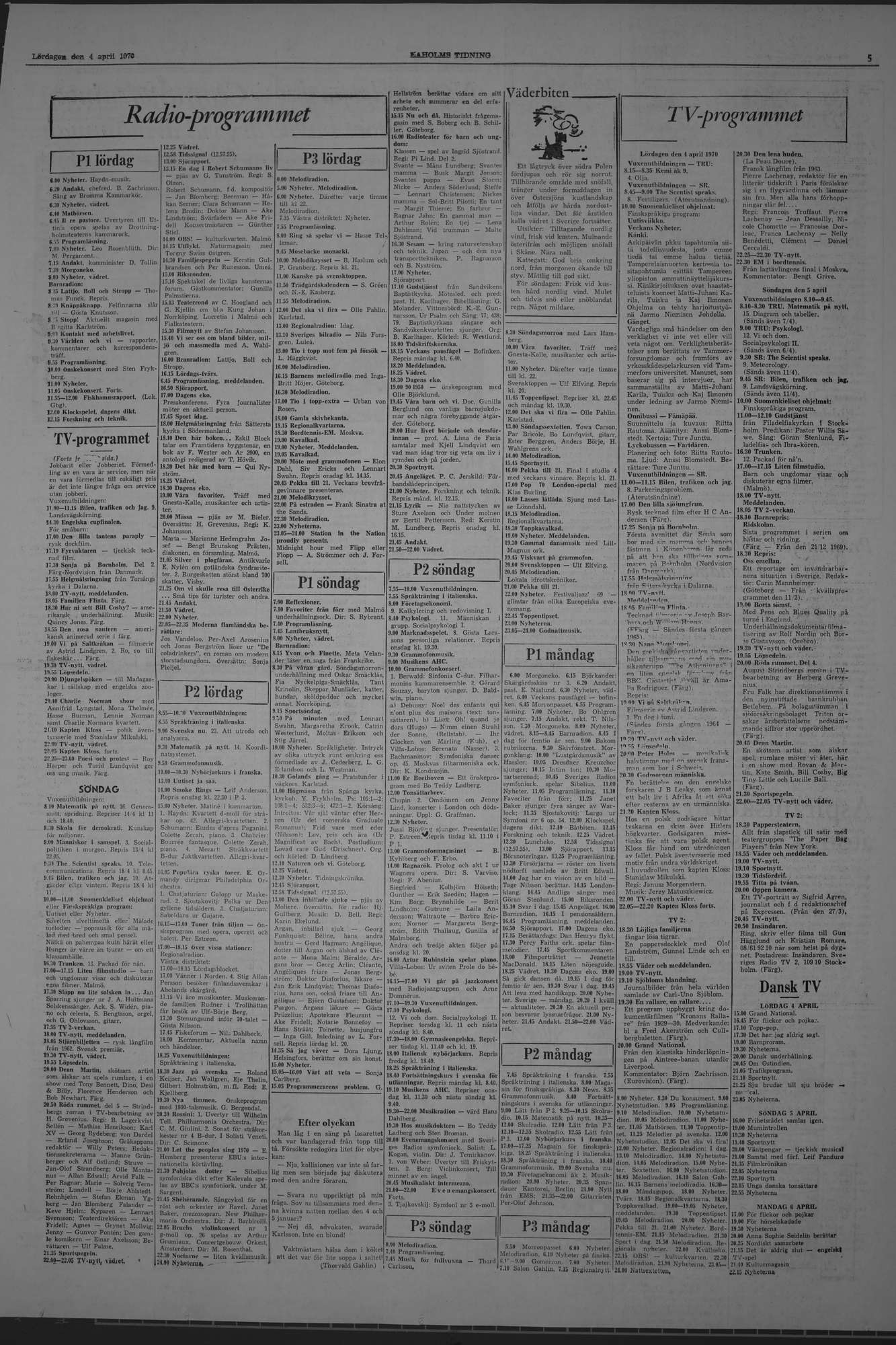 Laholms Tidning Lördag 4 april 1970, sida 5
