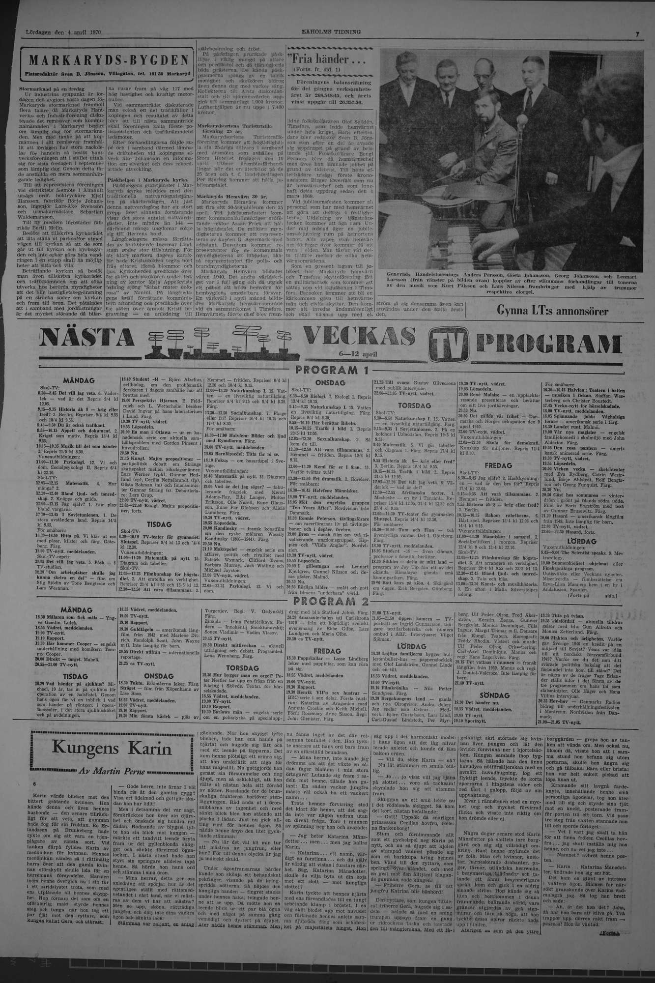 Laholms Tidning Lördag 4 april 1970, sida 7