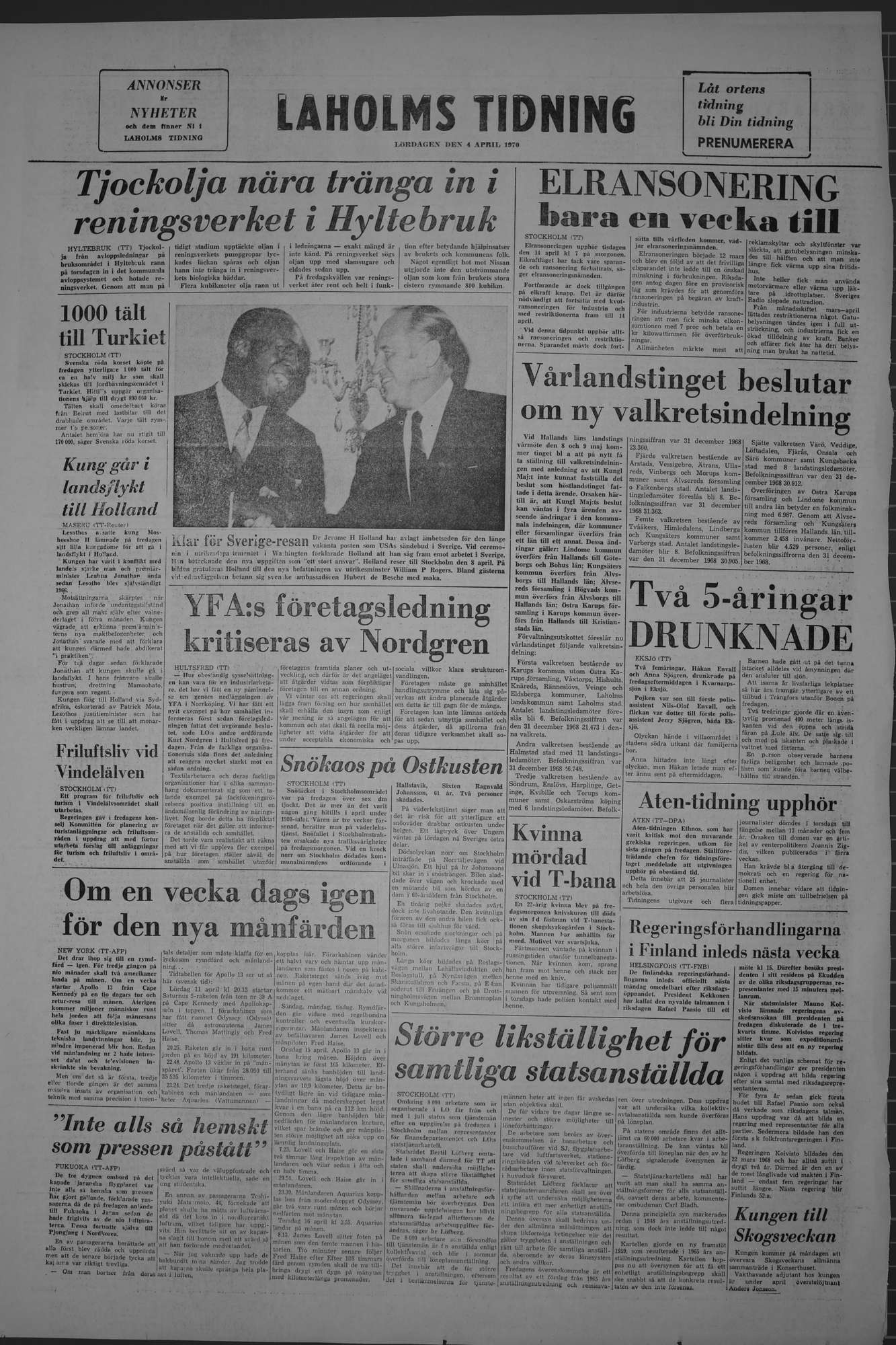 Laholms Tidning Lördag 4 april 1970, sida 8