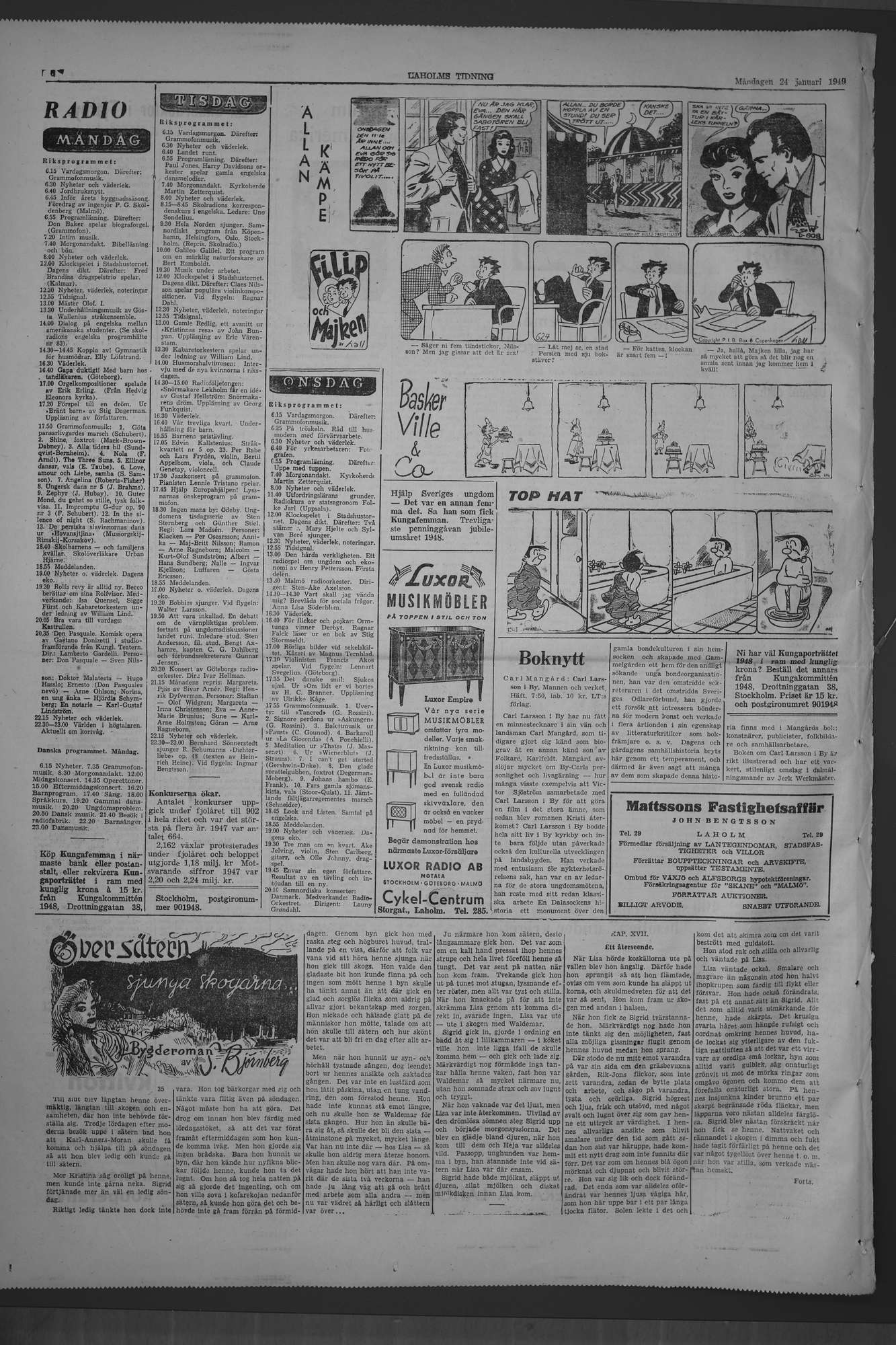 Laholms Tidning Måndag 24 januari 1949, sida 6