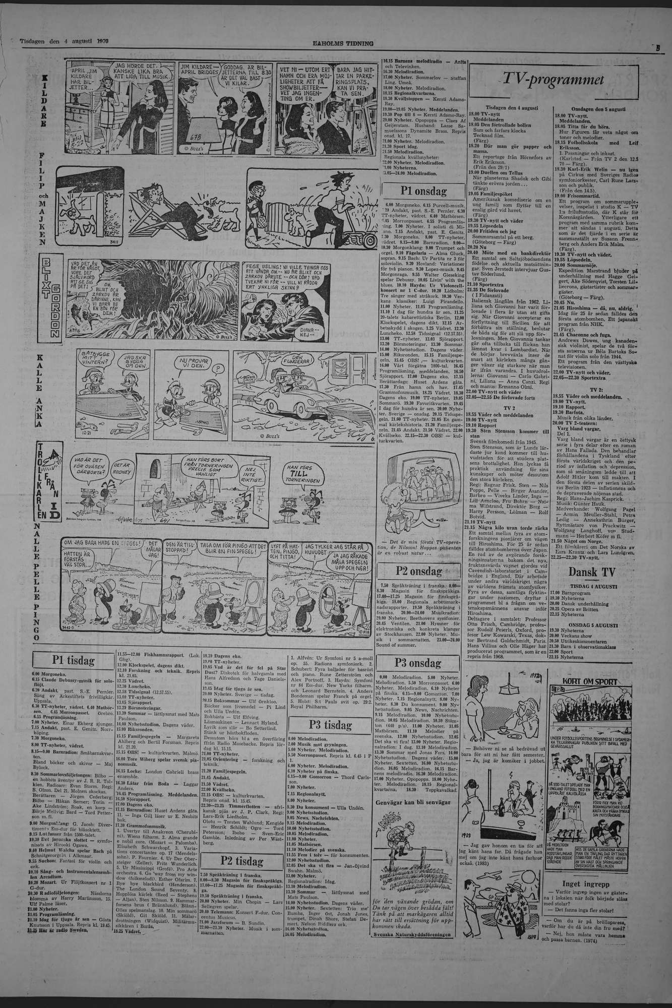 Laholms Tidning Tisdag 4 augusti 1970, sida 5