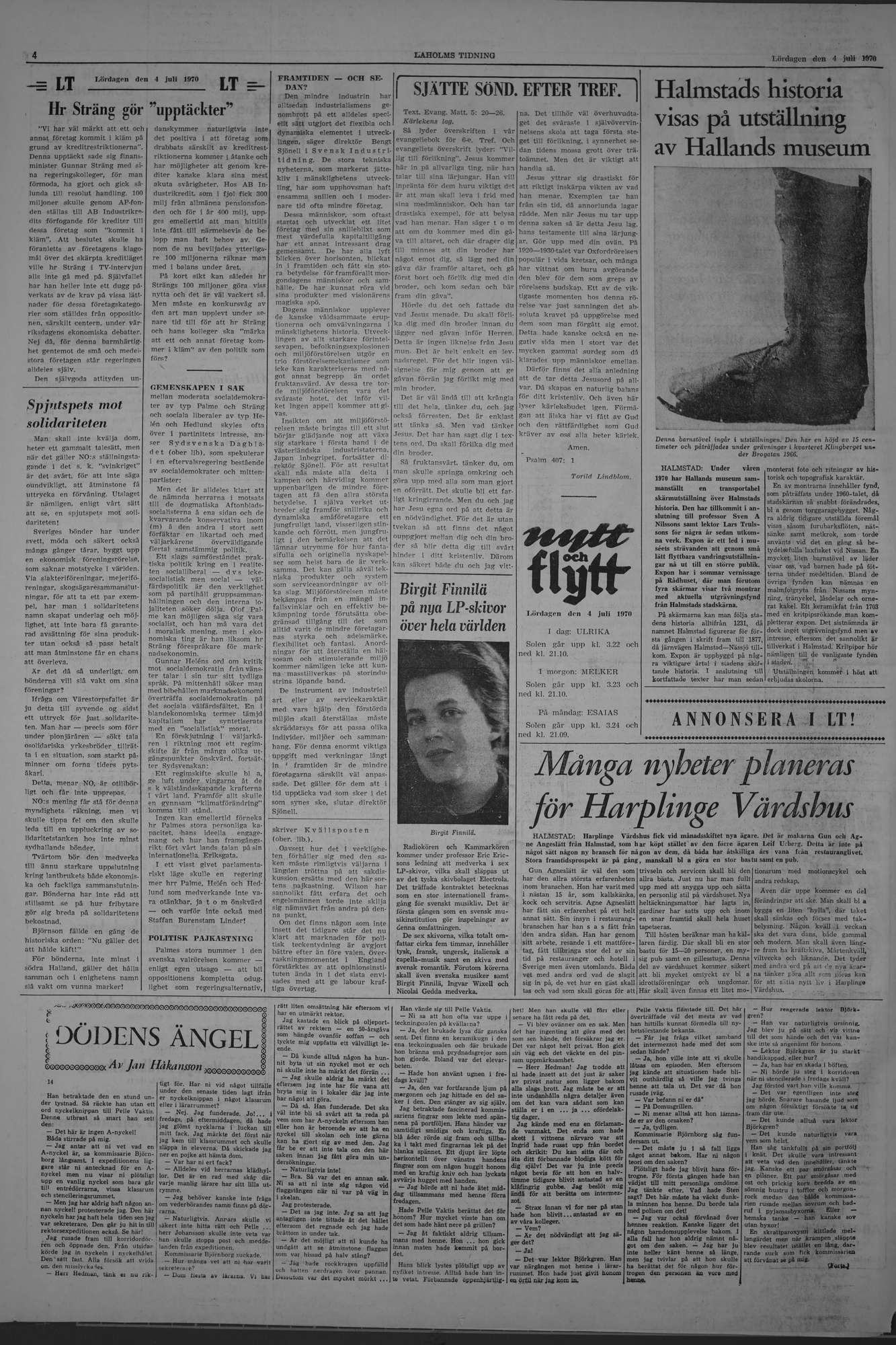 Laholms Tidning Lördag 4 juli 1970, sida 4