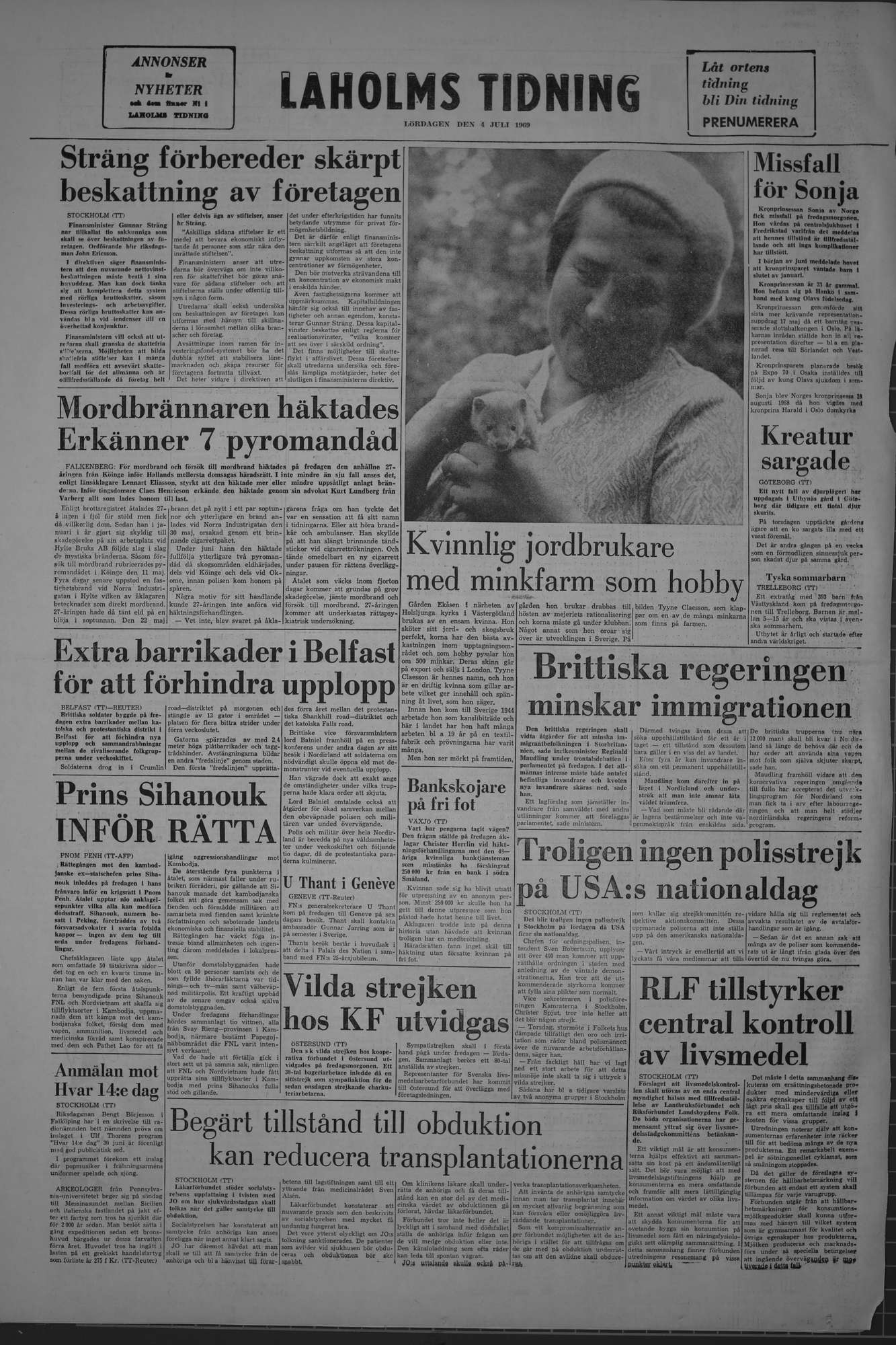 Laholms Tidning Lördag 4 juli 1970, sida 8