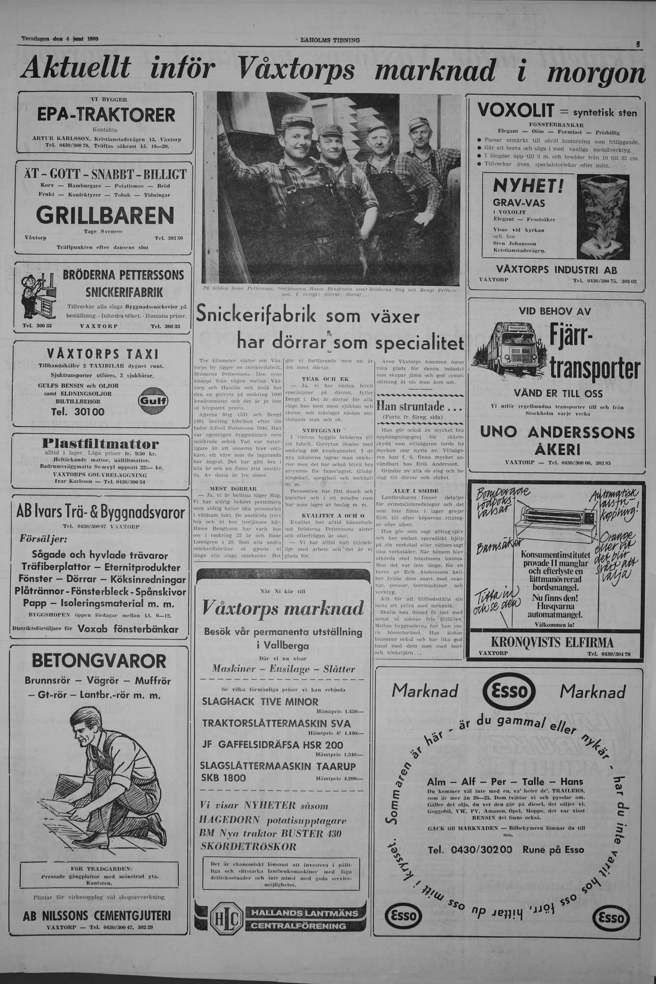 Laholms Tidning Torsdag 4 juni 1970, sida 5