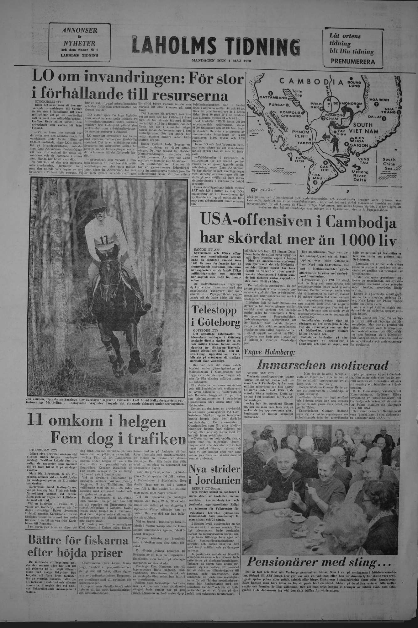 Laholms Tidning Måndag 4 maj 1970, sida 8