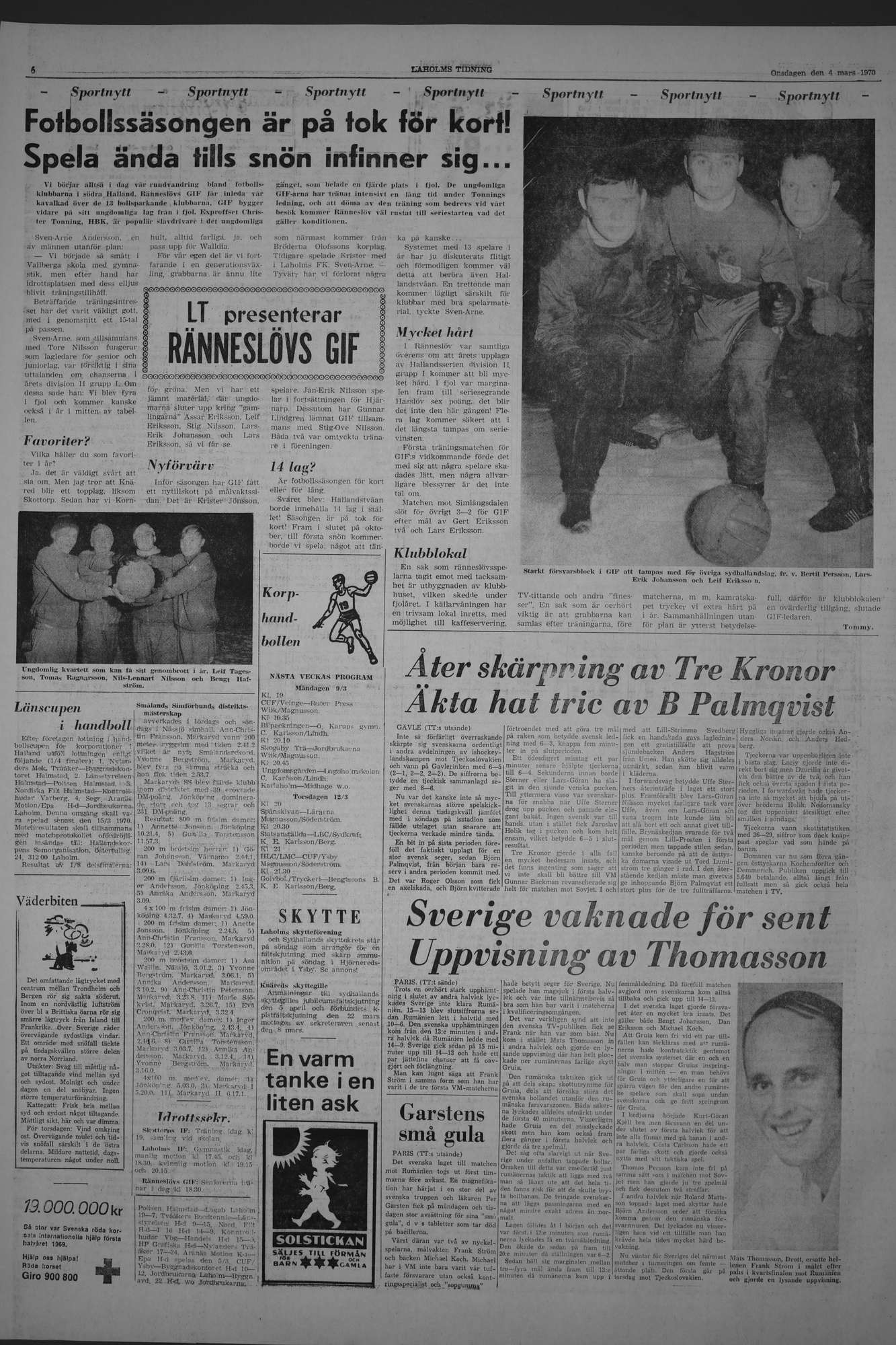 Laholms Tidning Onsdag 4 mars 1970, sida 6