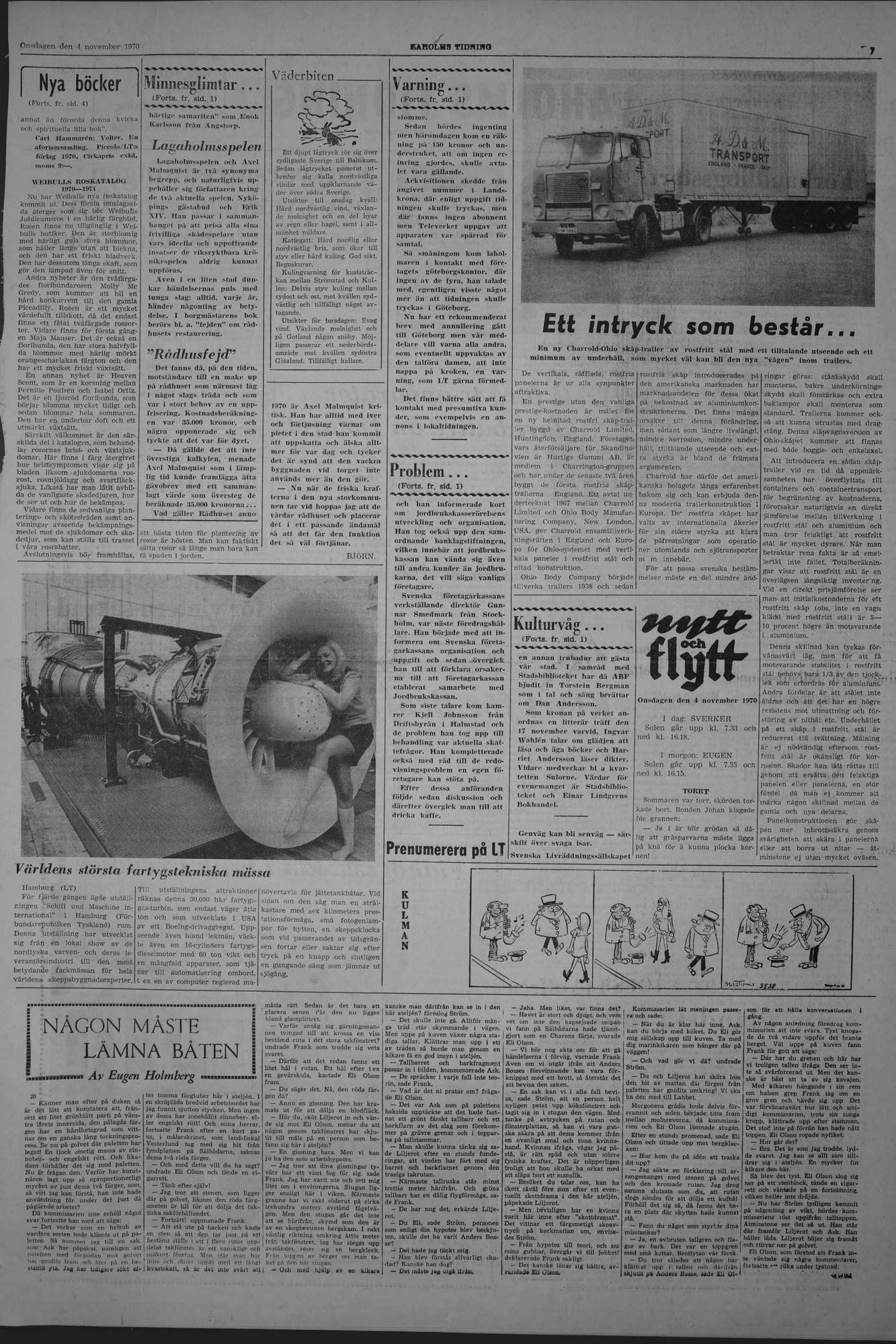 Laholms Tidning Onsdag 4 november 1970, sida 7